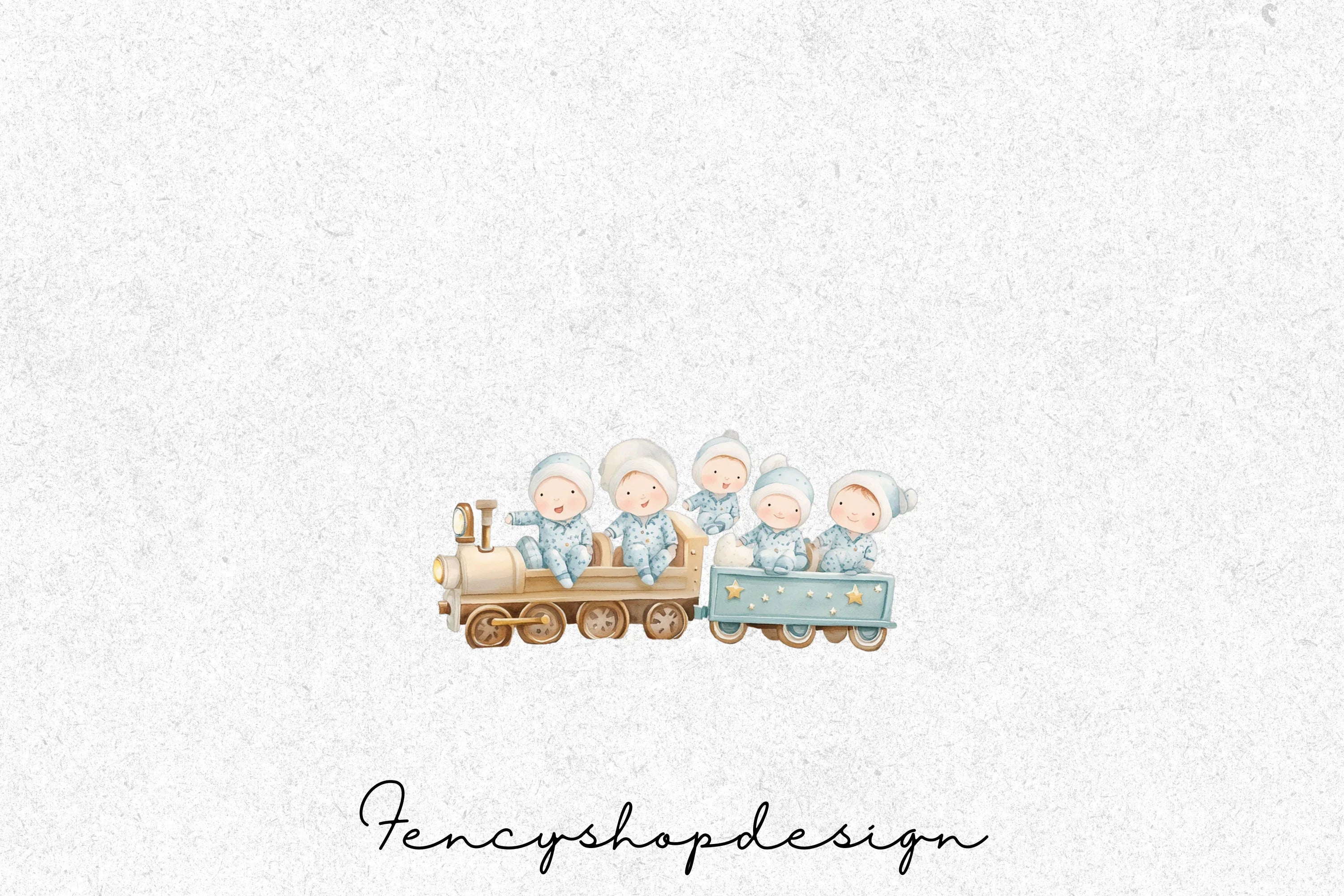 Christmas Astronaut Babies Clipart Bundle - Image 3
