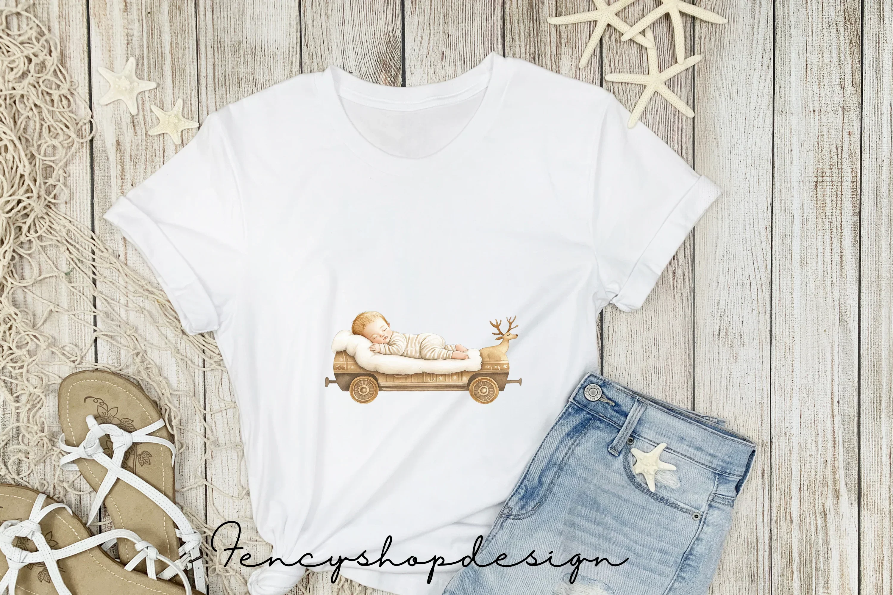 Christmas Astronaut Babies Clipart Bundle - Image 5