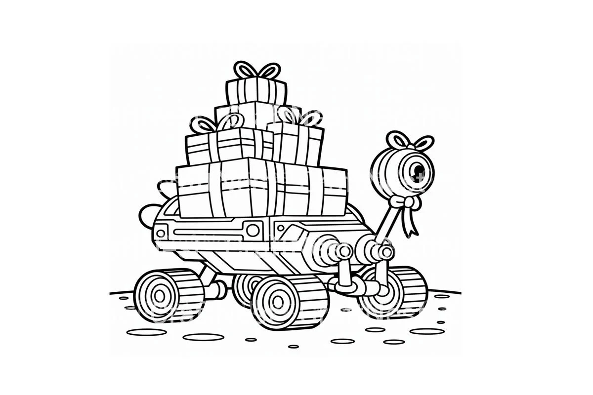 Christmas Astronauts Fun Coloring Books - Image 2