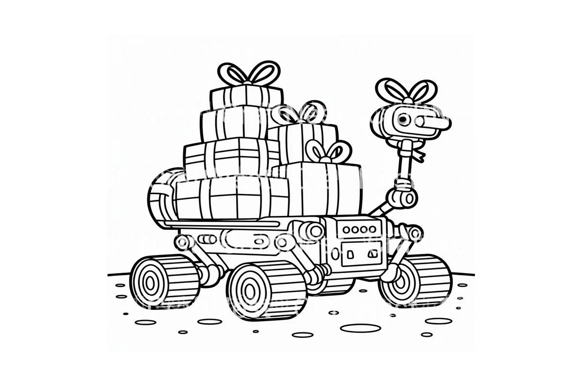 Christmas Astronauts Fun Coloring Books - Image 3