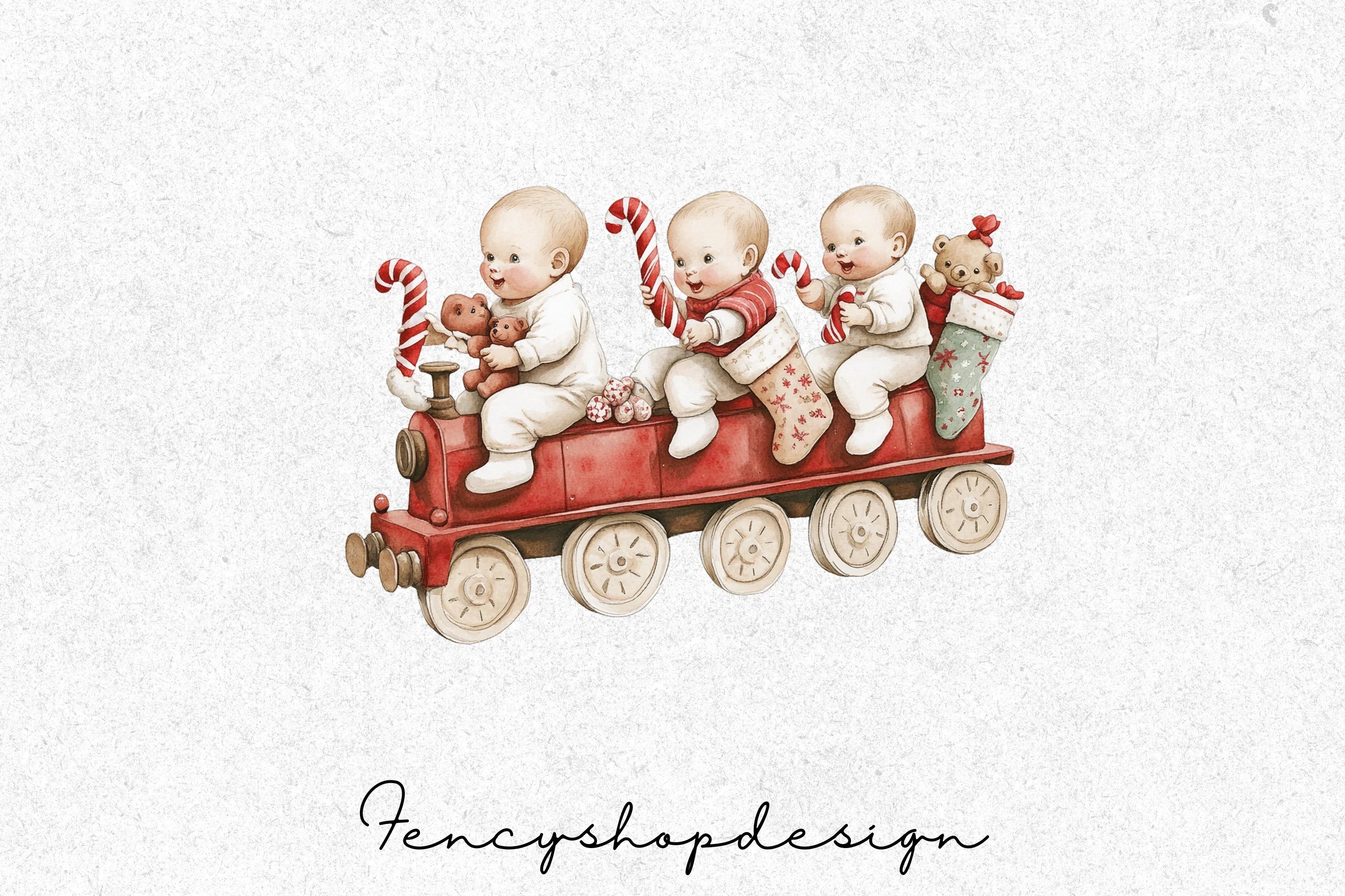 Christmas Babies Clipart Bundle - Image 7