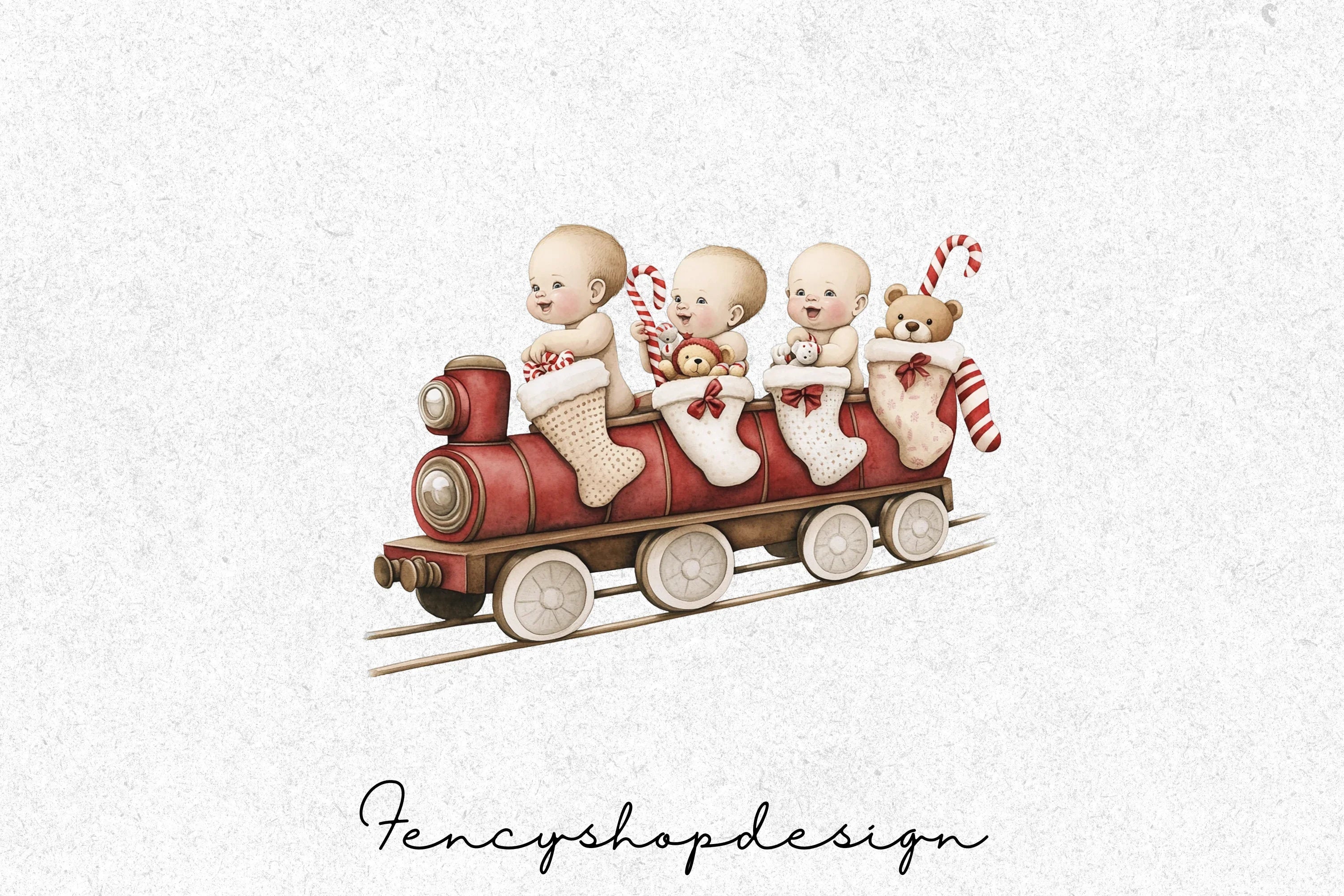 Christmas Babies Clipart Bundle - Image 8