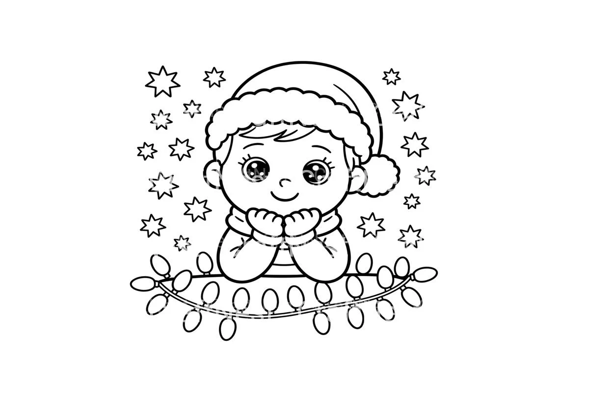 Christmas Baby and Teddy Bear Coloring Books - Image 2