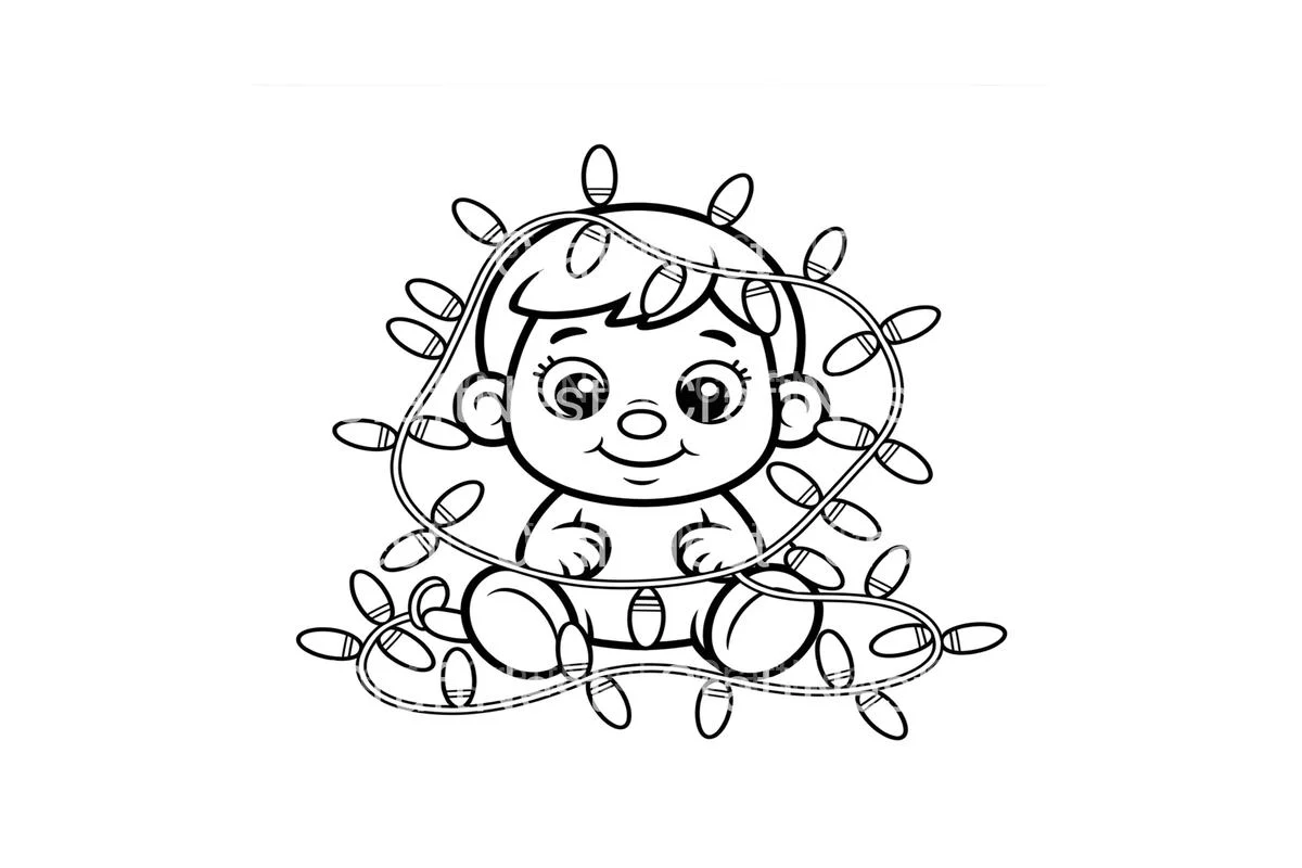 Christmas Baby and Teddy Bear Coloring Books - Image 4