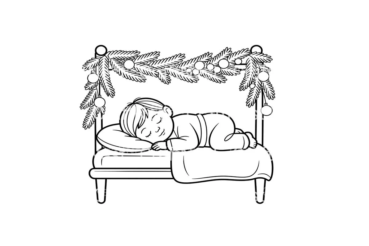 Christmas Baby Sleeping Coloring Books - Image 2