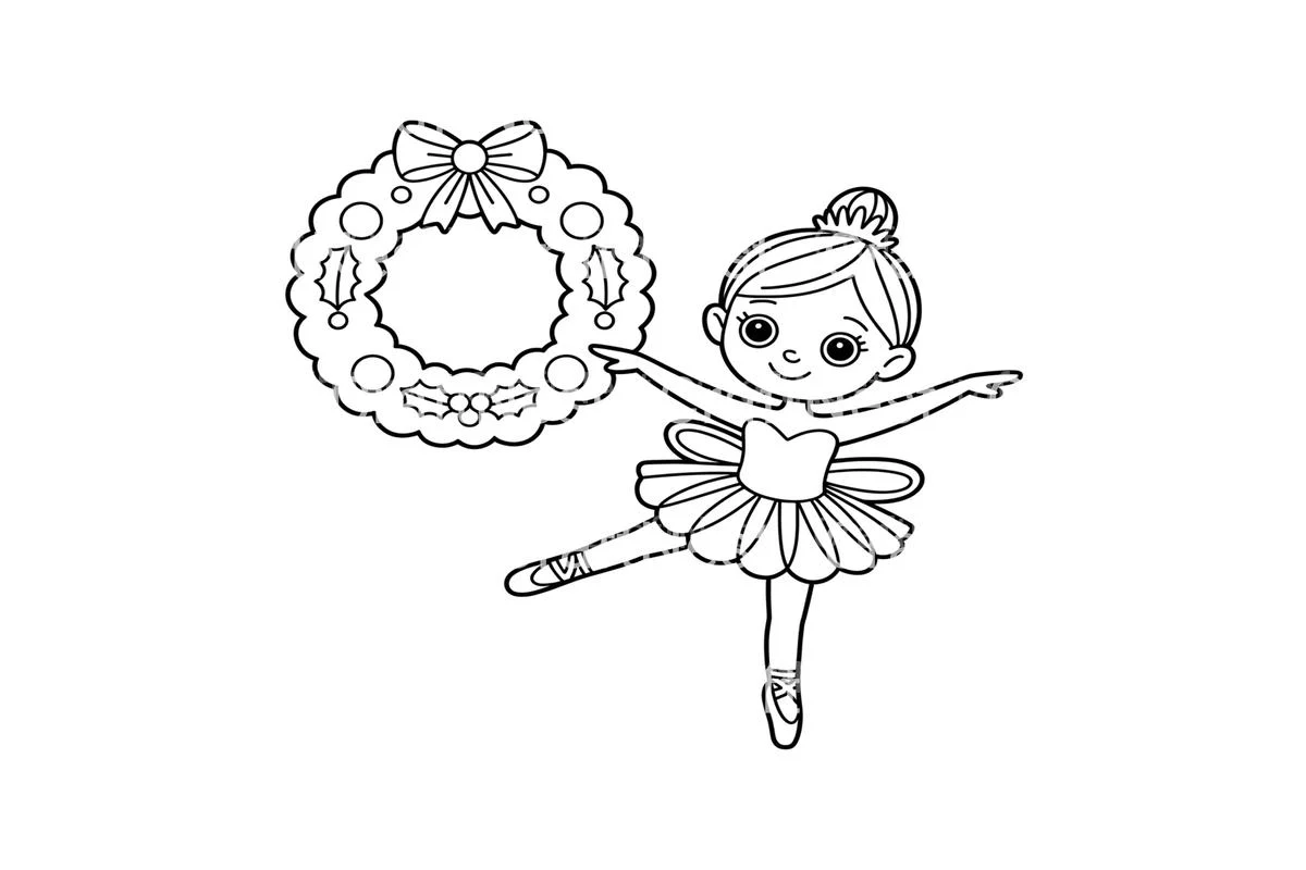 Christmas Ballerina Coloring Books - Image 3