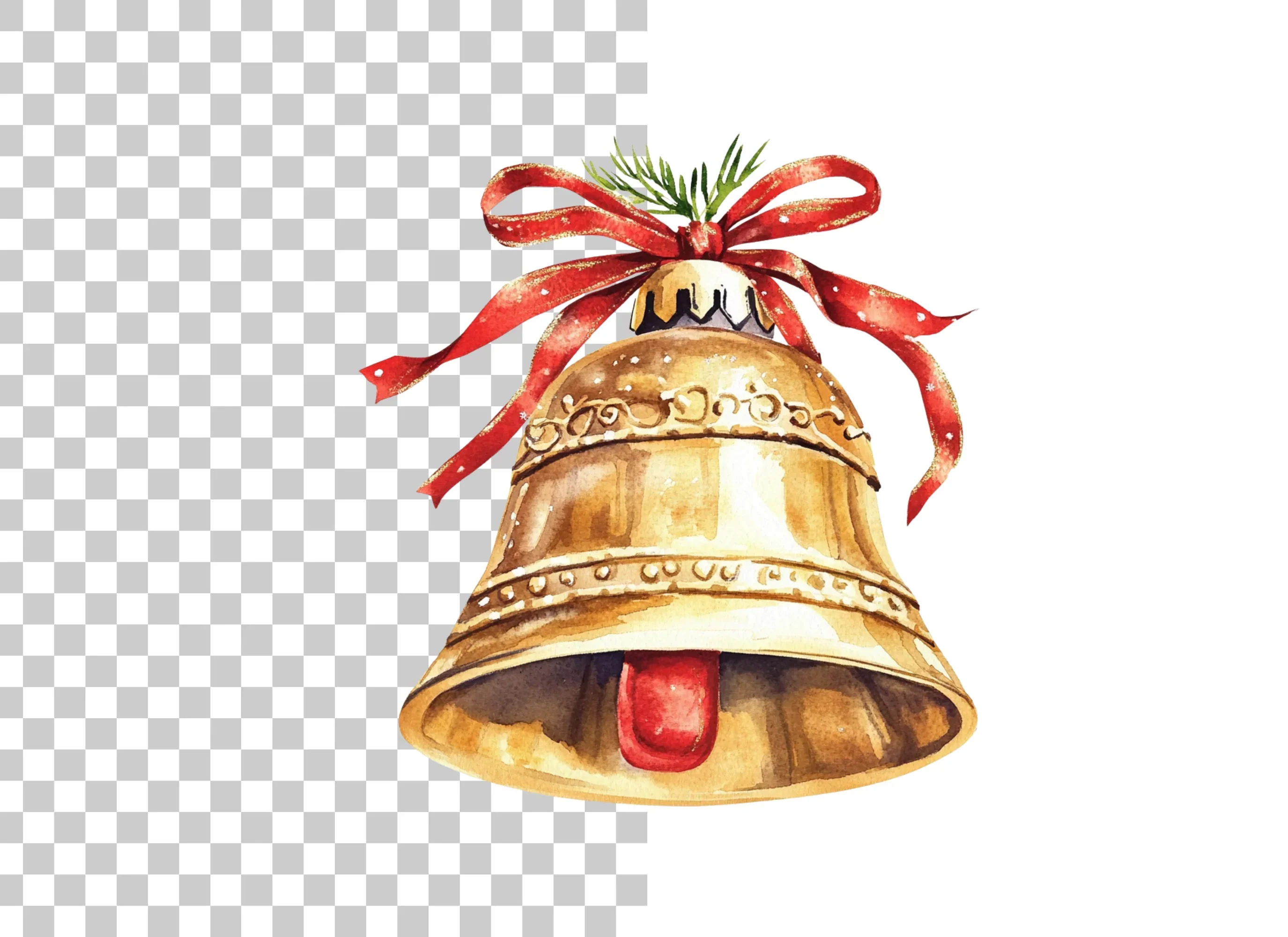 Christmas Bell Clipart Bundle - Image 3