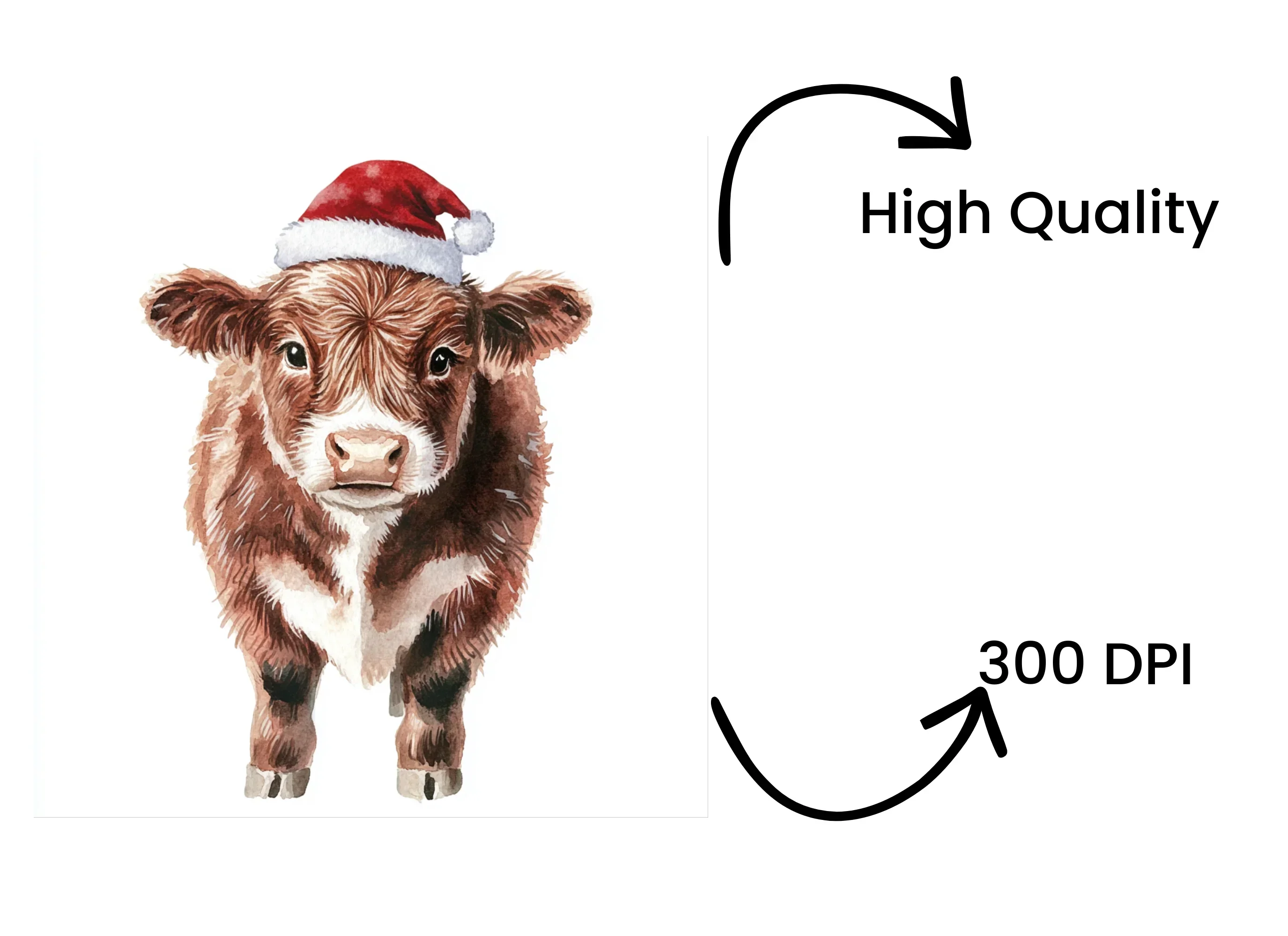 Christmas Calf Clipart Bundle - Image 4