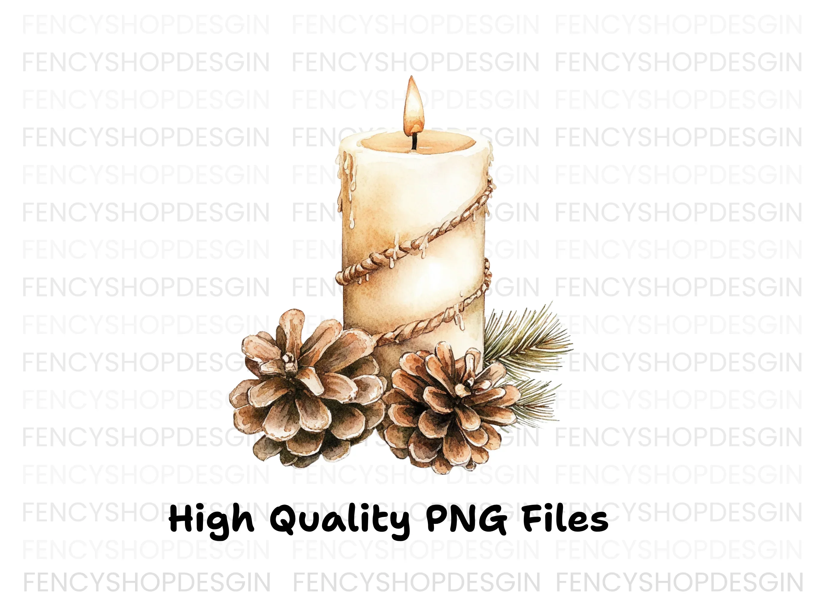 Christmas Candle Clipart Bundle - Image 2