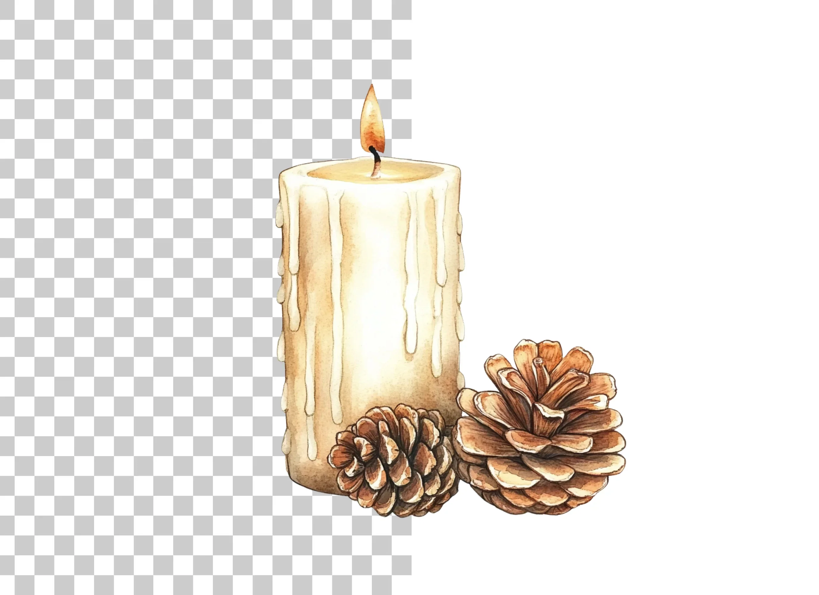 Christmas Candle Clipart Bundle - Image 6