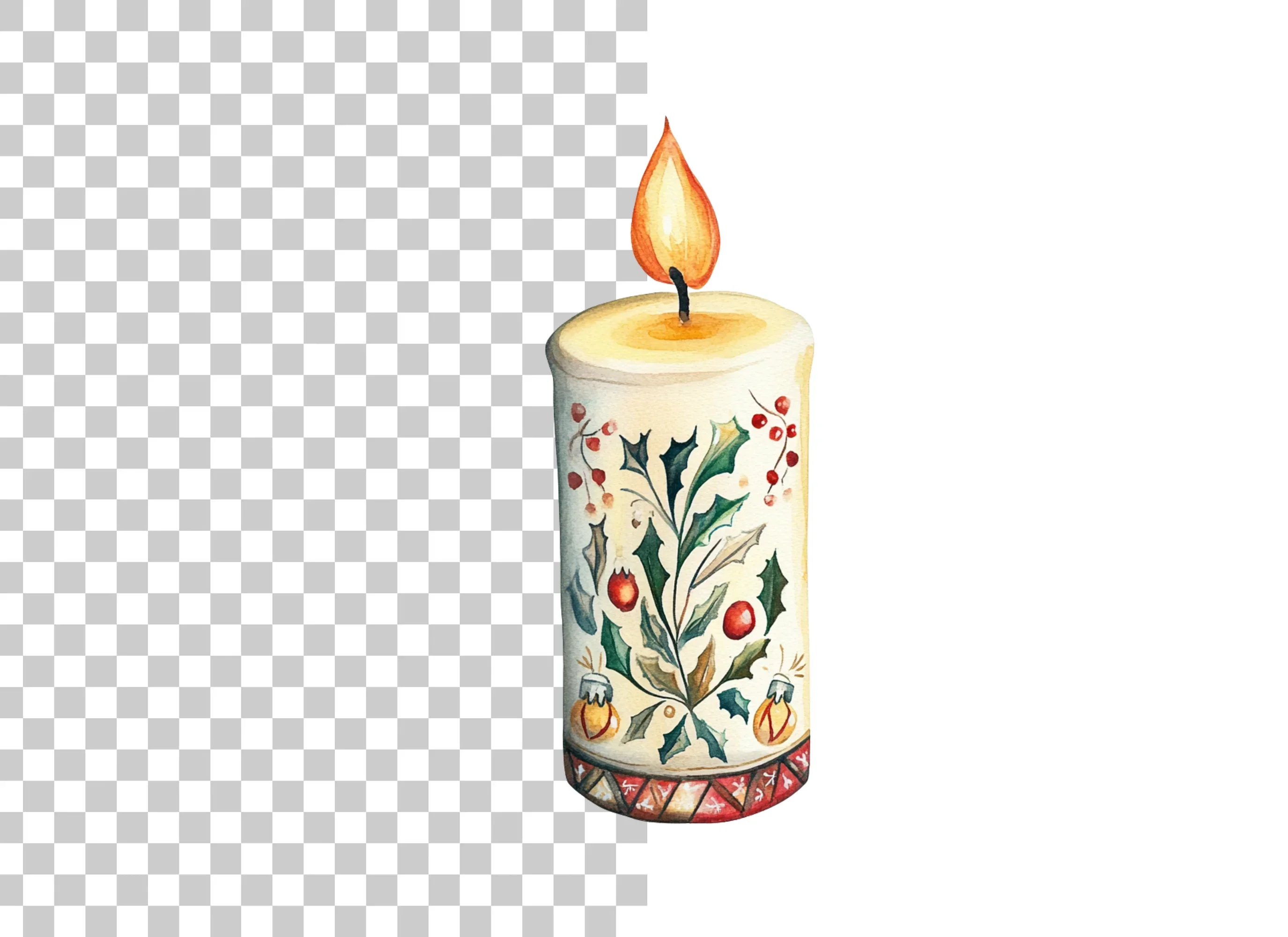 Christmas Candle Clipart Bundle - Image 6