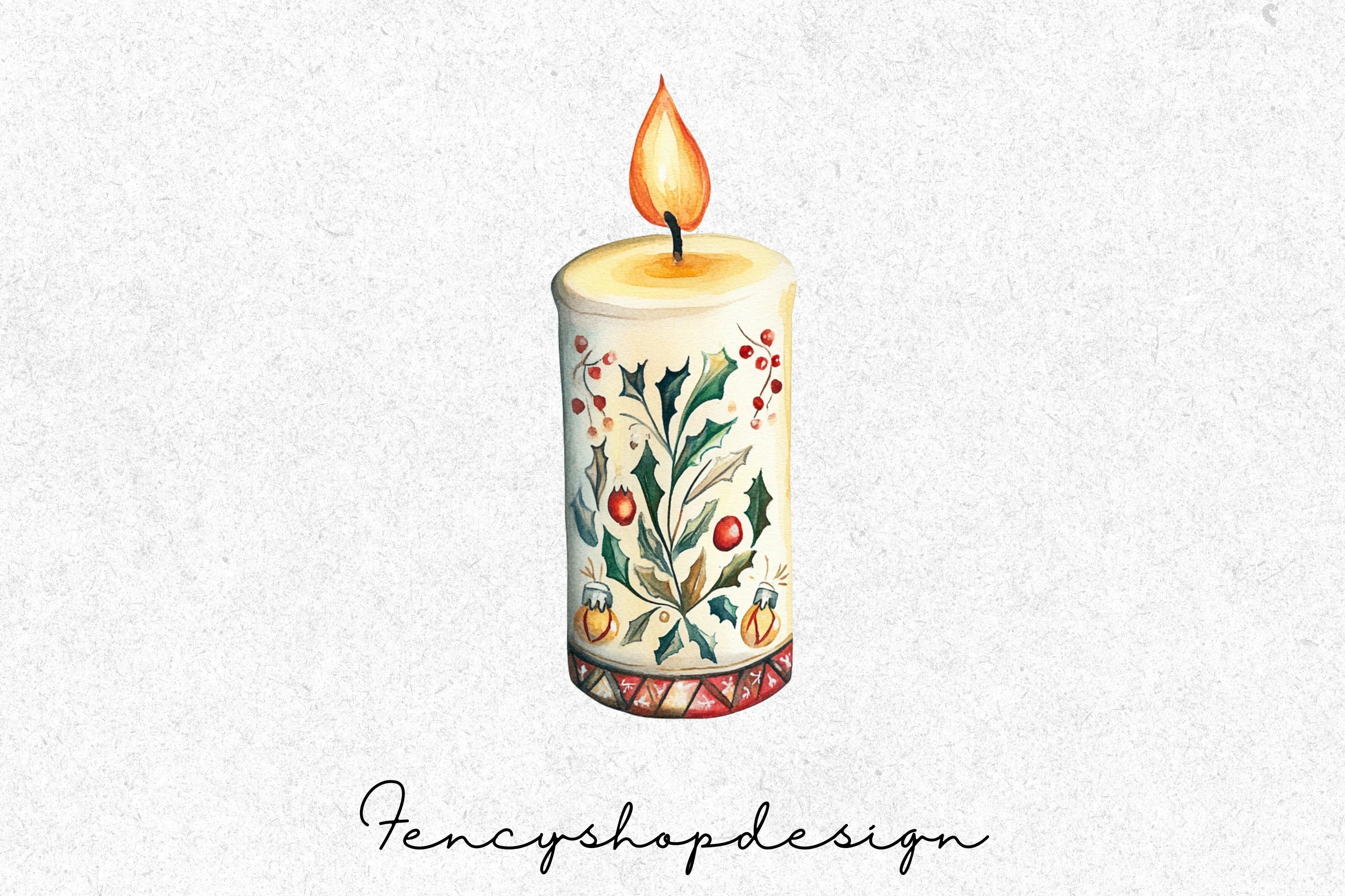 Christmas Candles Clipart Bundle - Image 4