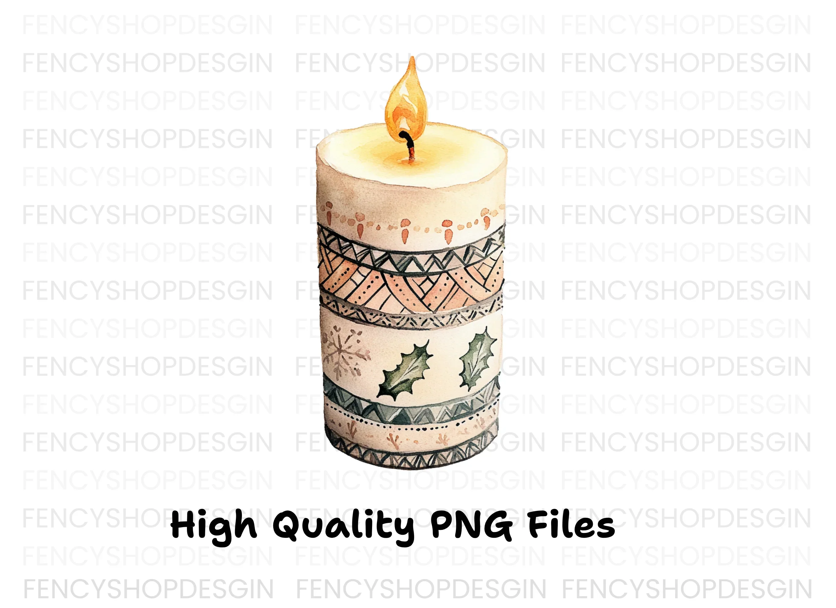 Christmas Candles Clipart Bundle - Image 2