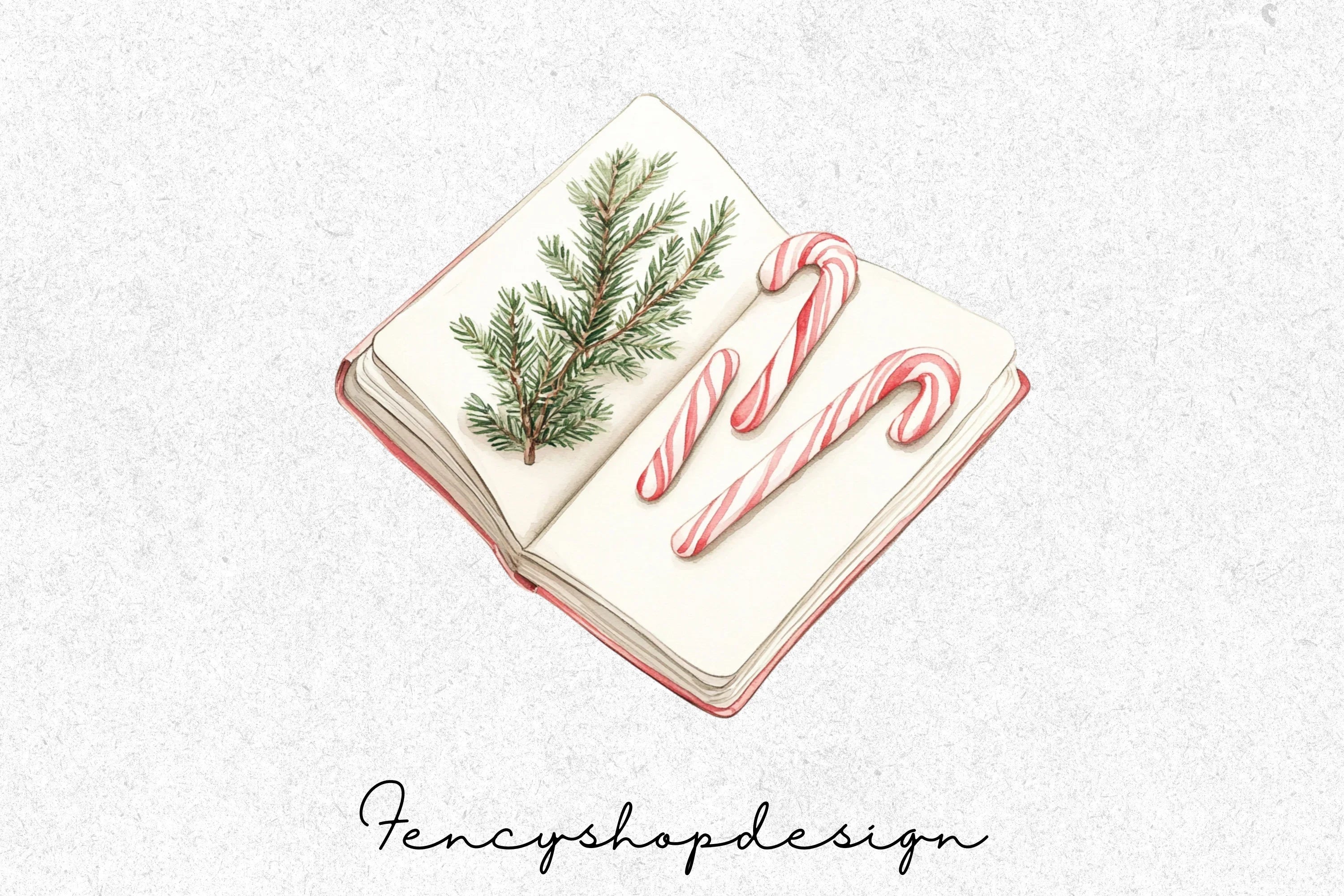 Christmas Candy Cane Book Clipart Bundle - Image 4
