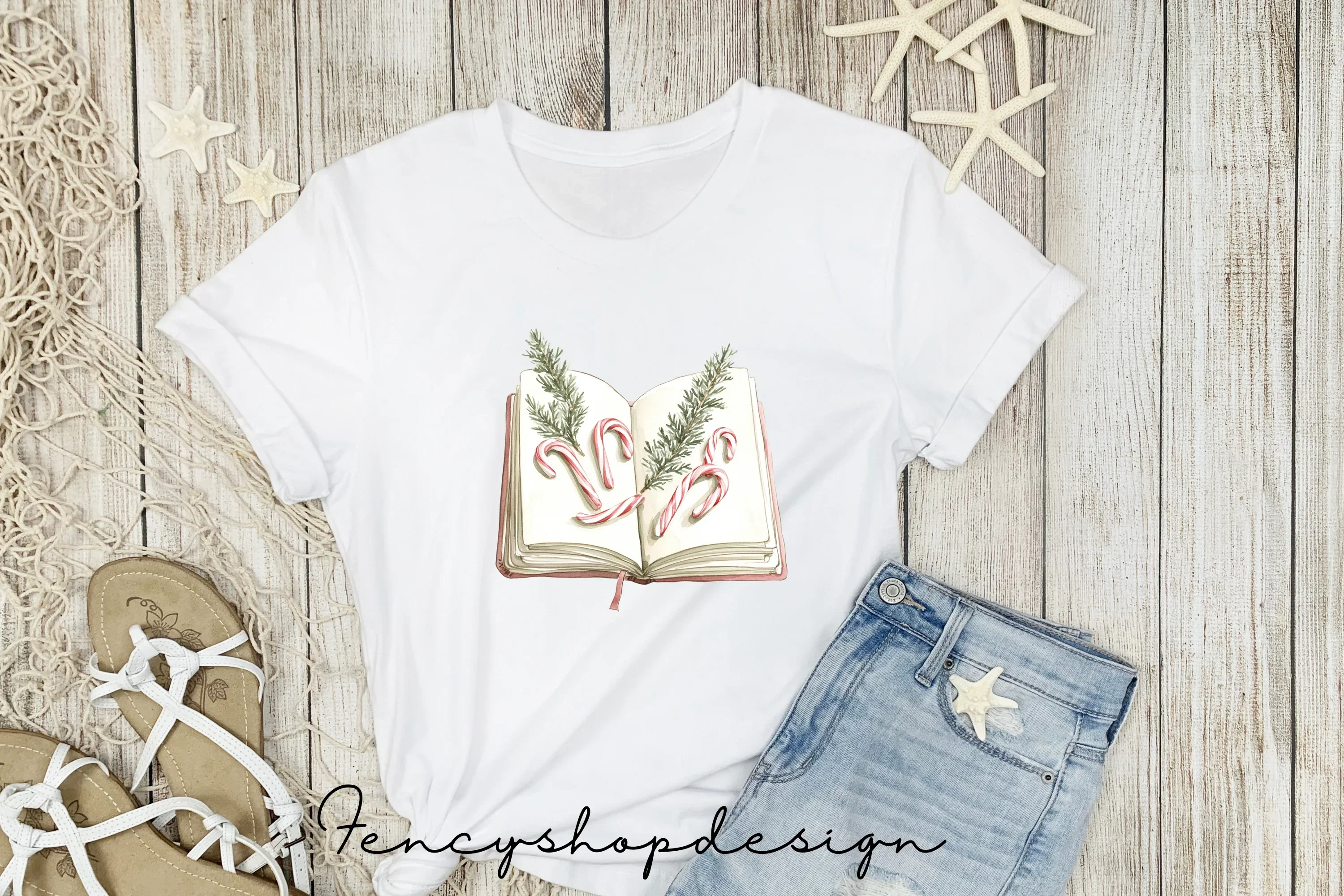 Christmas Candy Cane Book Clipart Bundle - Image 5