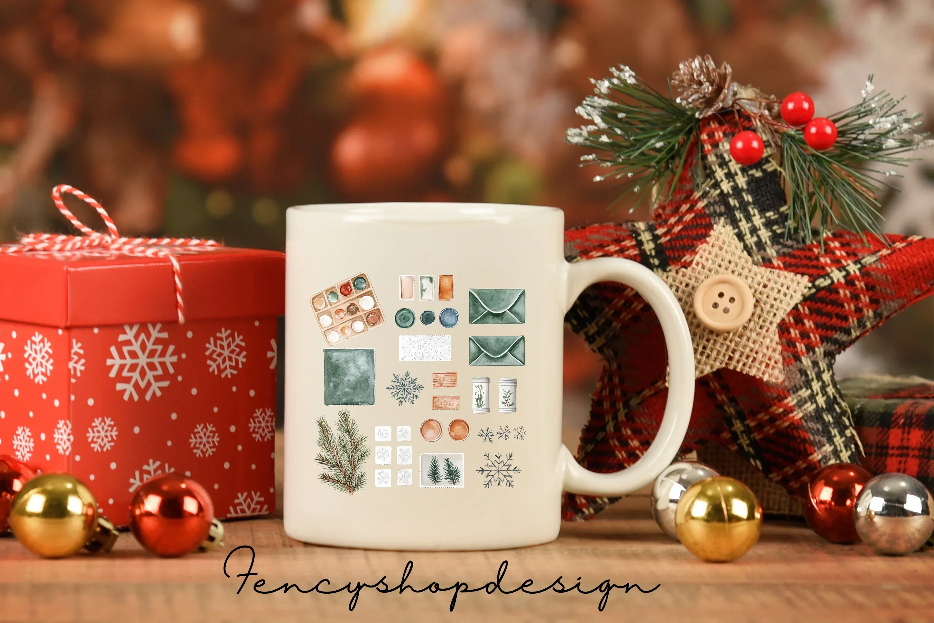Christmas Crafting Elements Clipart Bundle - Image 4