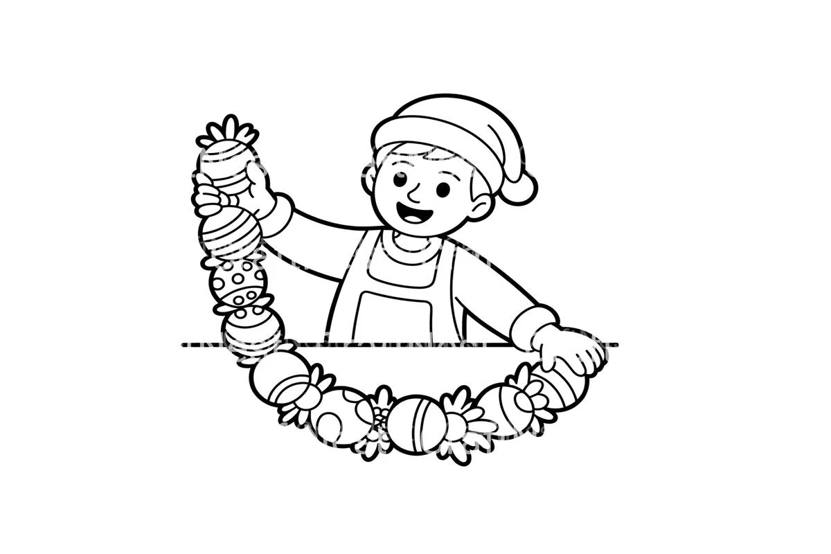 Christmas Decorations Coloring Books - Image 2