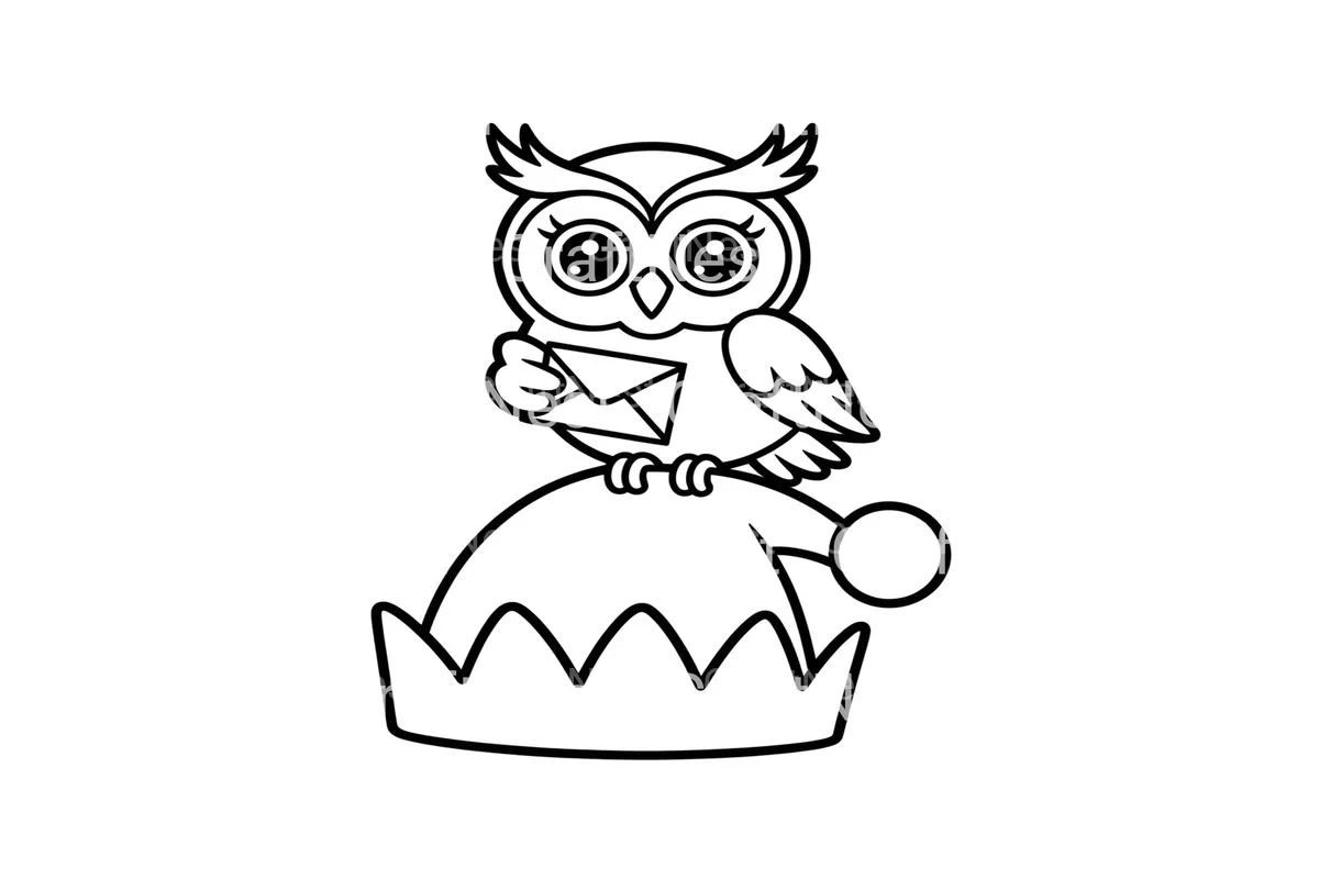 Christmas Elf and Owl Mail Coloring Books - Image 3