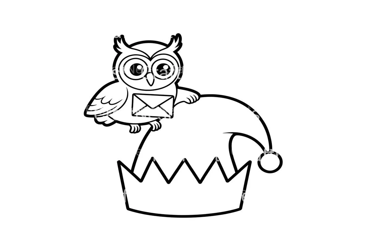 Christmas Elf and Owl Mail Coloring Books - Image 4
