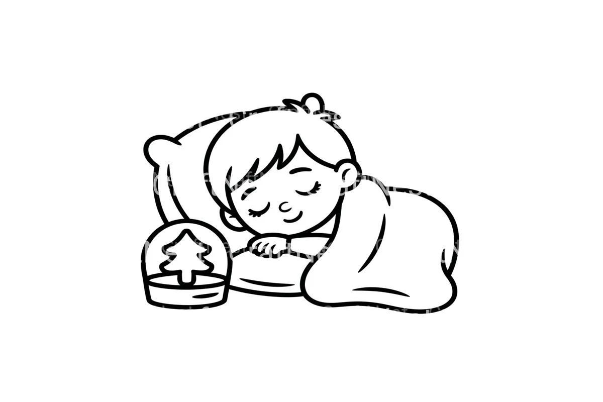 Christmas Elf and Sleeping Child Coloring Books - Image 4
