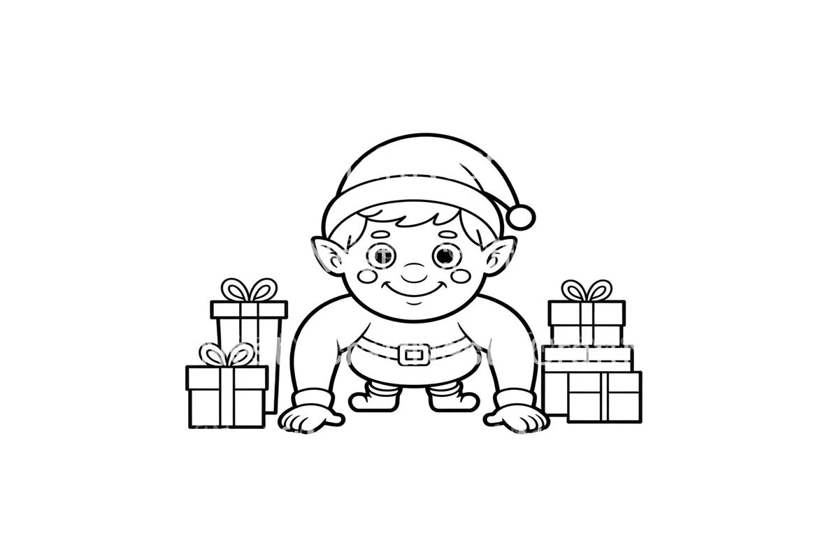 Christmas Elf Baby Coloring Books - Image 4