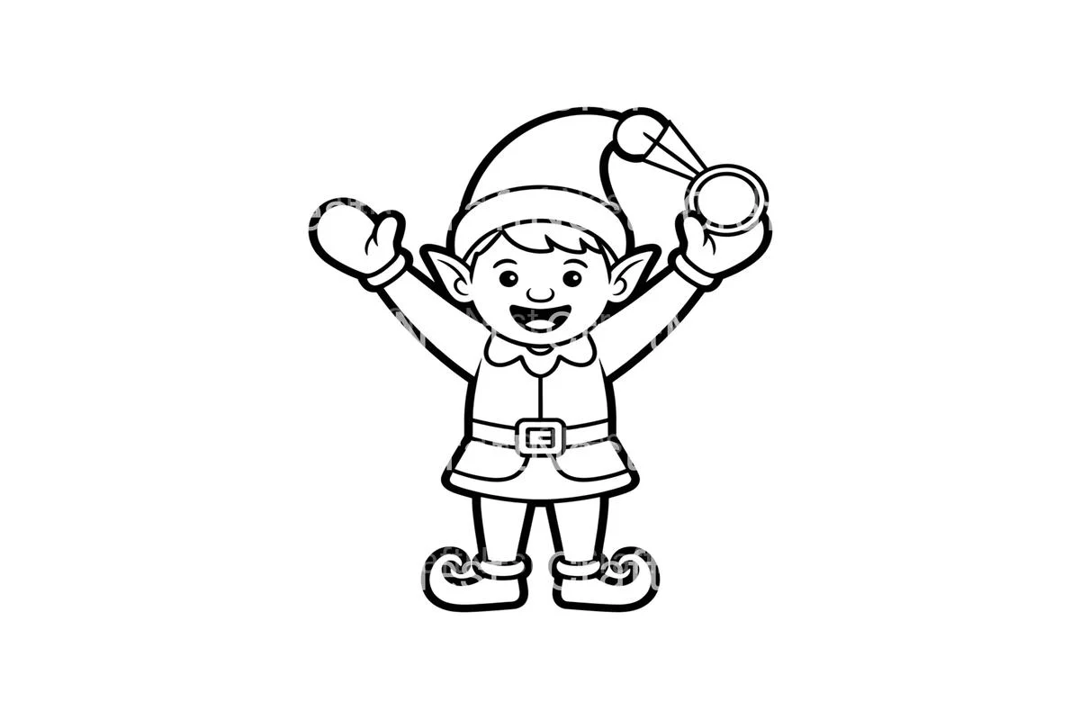 Christmas Elf Fun Coloring Books - Image 3