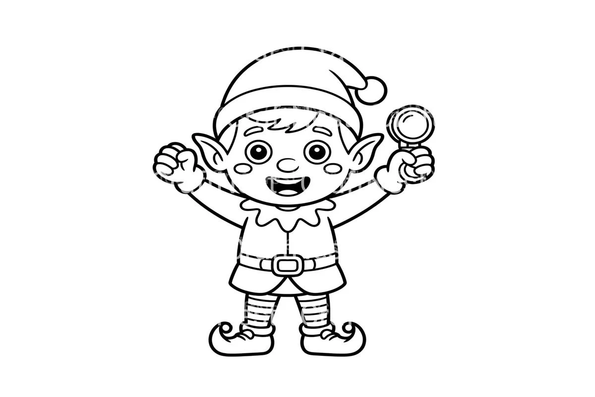 Christmas Elf Fun Coloring Books - Image 4