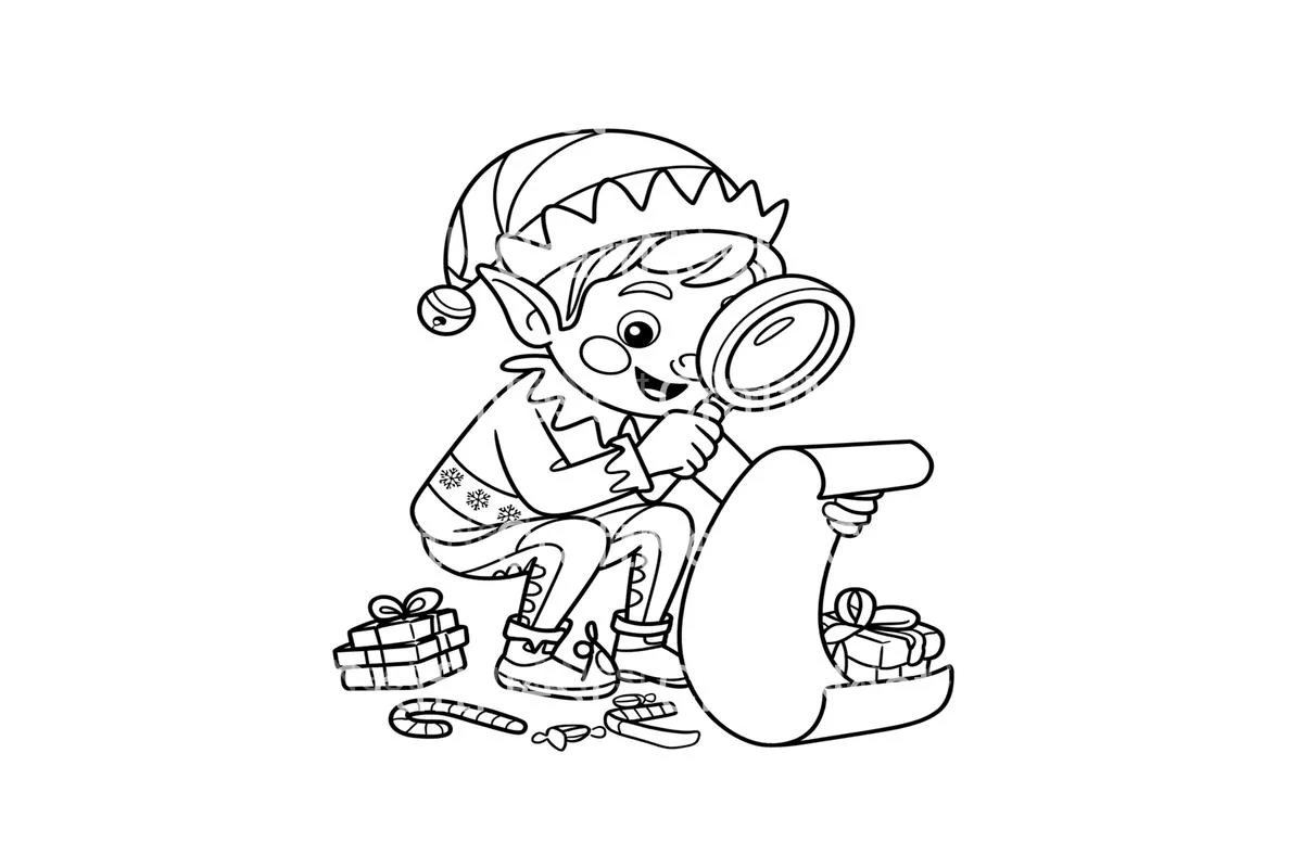 Christmas Elf Wish ListPlanner Coloring Books - Image 4