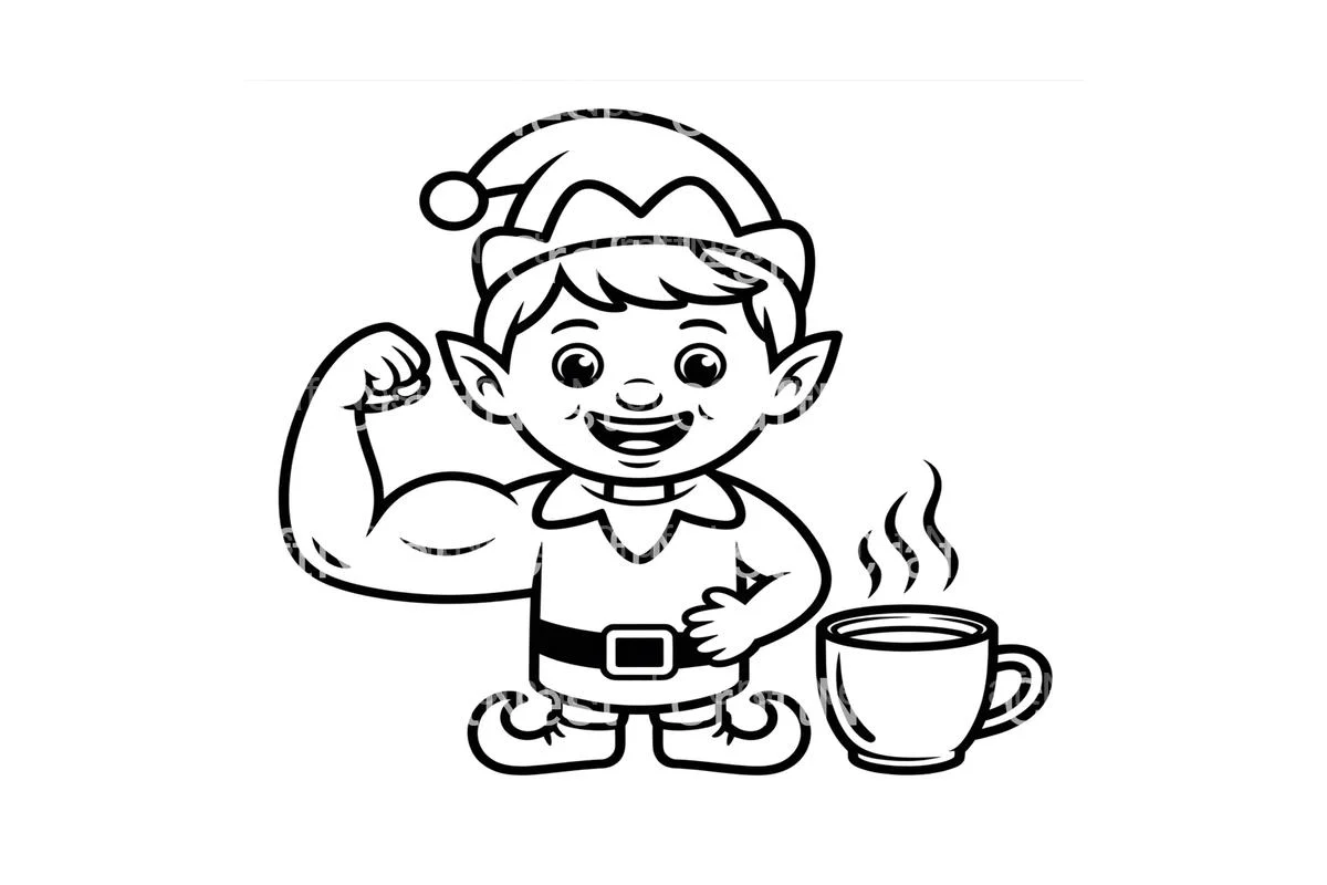 Christmas Elf with Hot Cocoa Coloring Books - Image 3