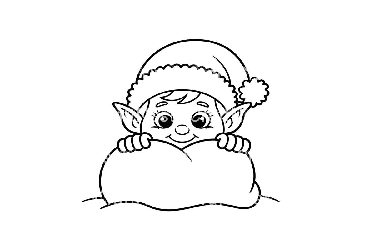 Christmas Elf With Letter Coloring Books - Image 2