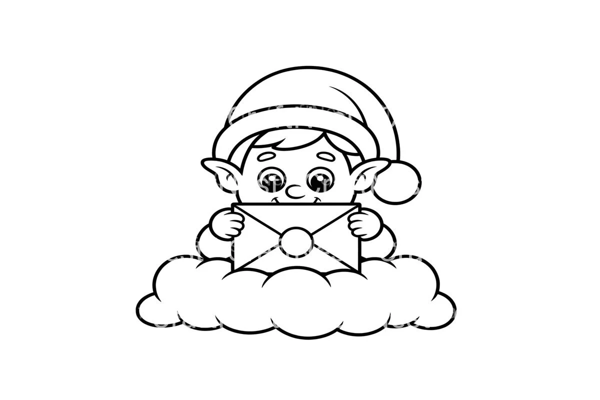 Christmas Elf With Letter Coloring Books - Image 4