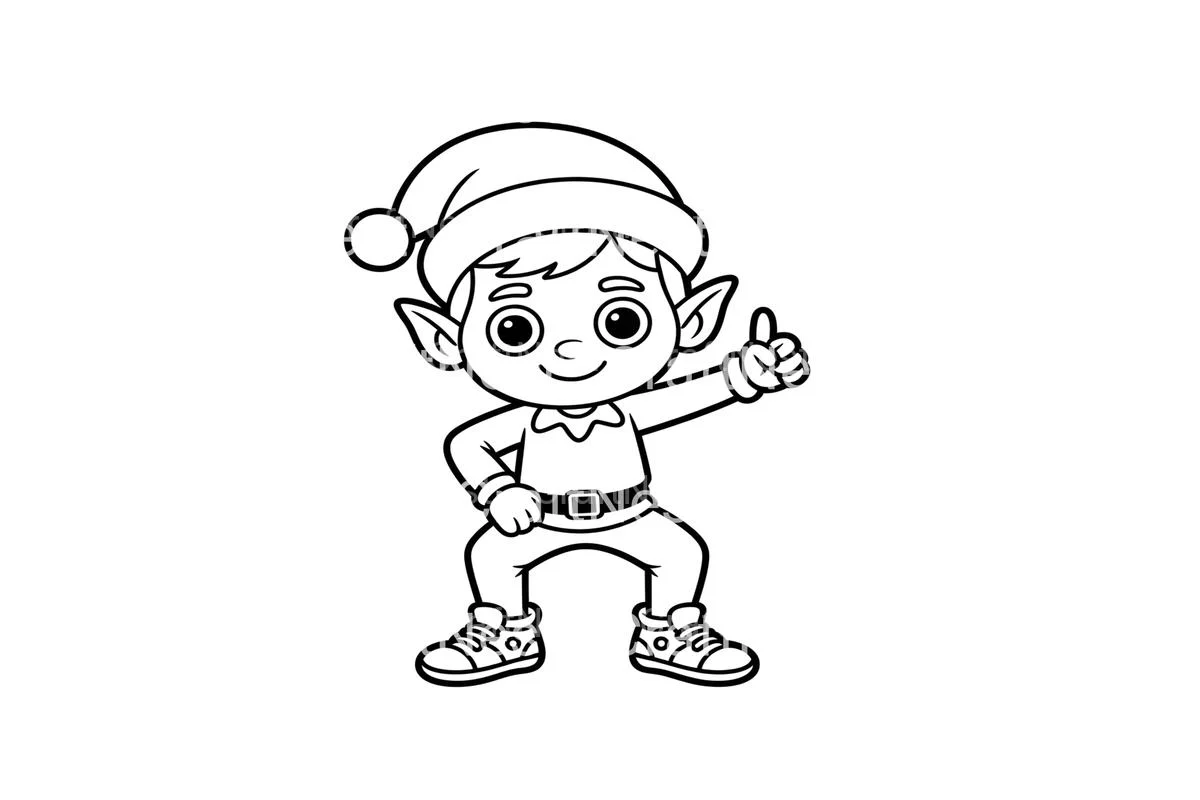 Christmas Elffor Kids Coloring Books - Image 2
