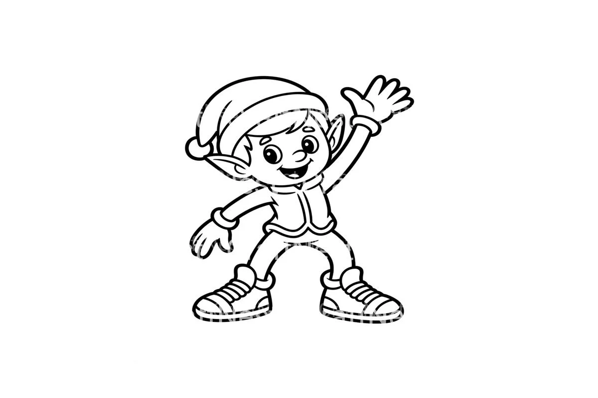 Christmas Elffor Kids Coloring Books - Image 3