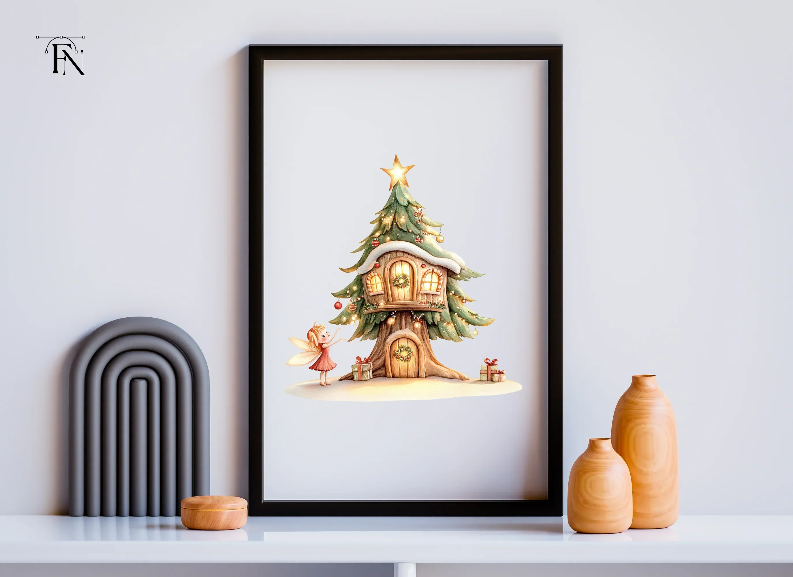 Christmas Fairy Treehouse Clipart Bundle - Image 4