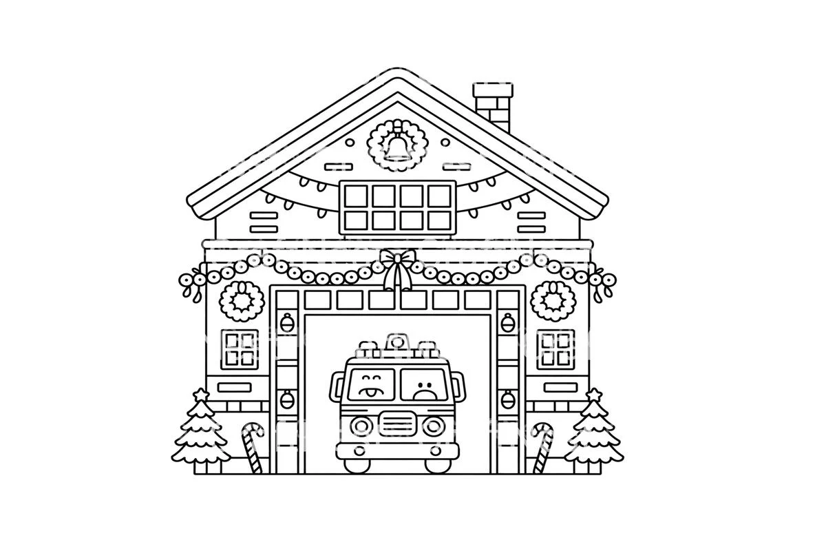 Christmas Fire Station Coloring Books - Image 2