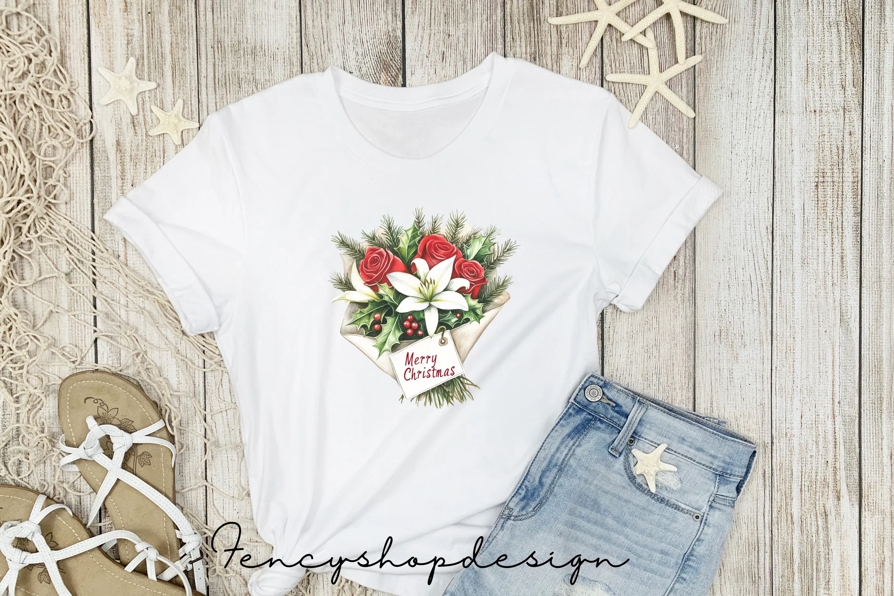Christmas Flower Shop Clipart Bundle - Image 6