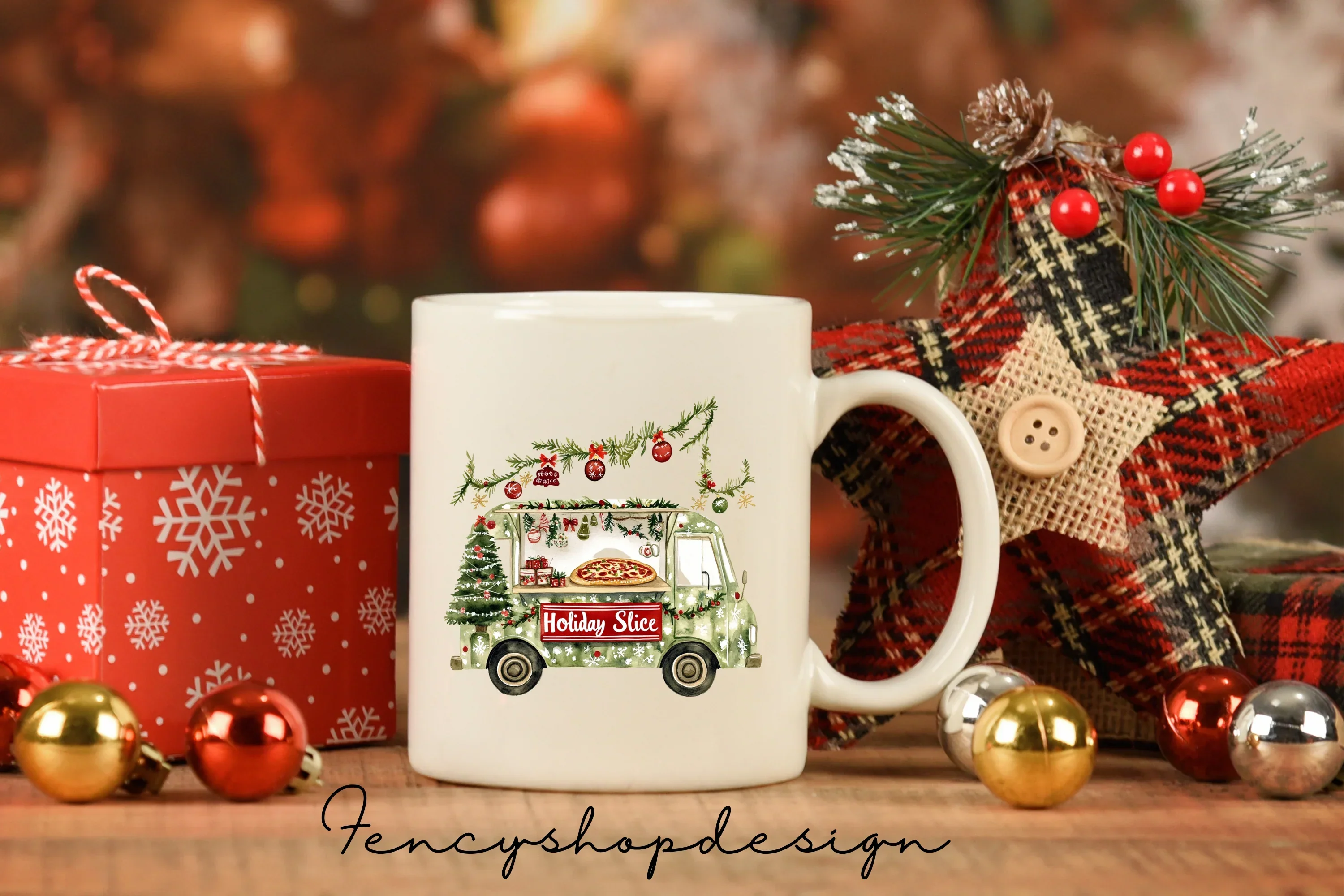 Christmas Food Truck Clipart Bundle - Image 4
