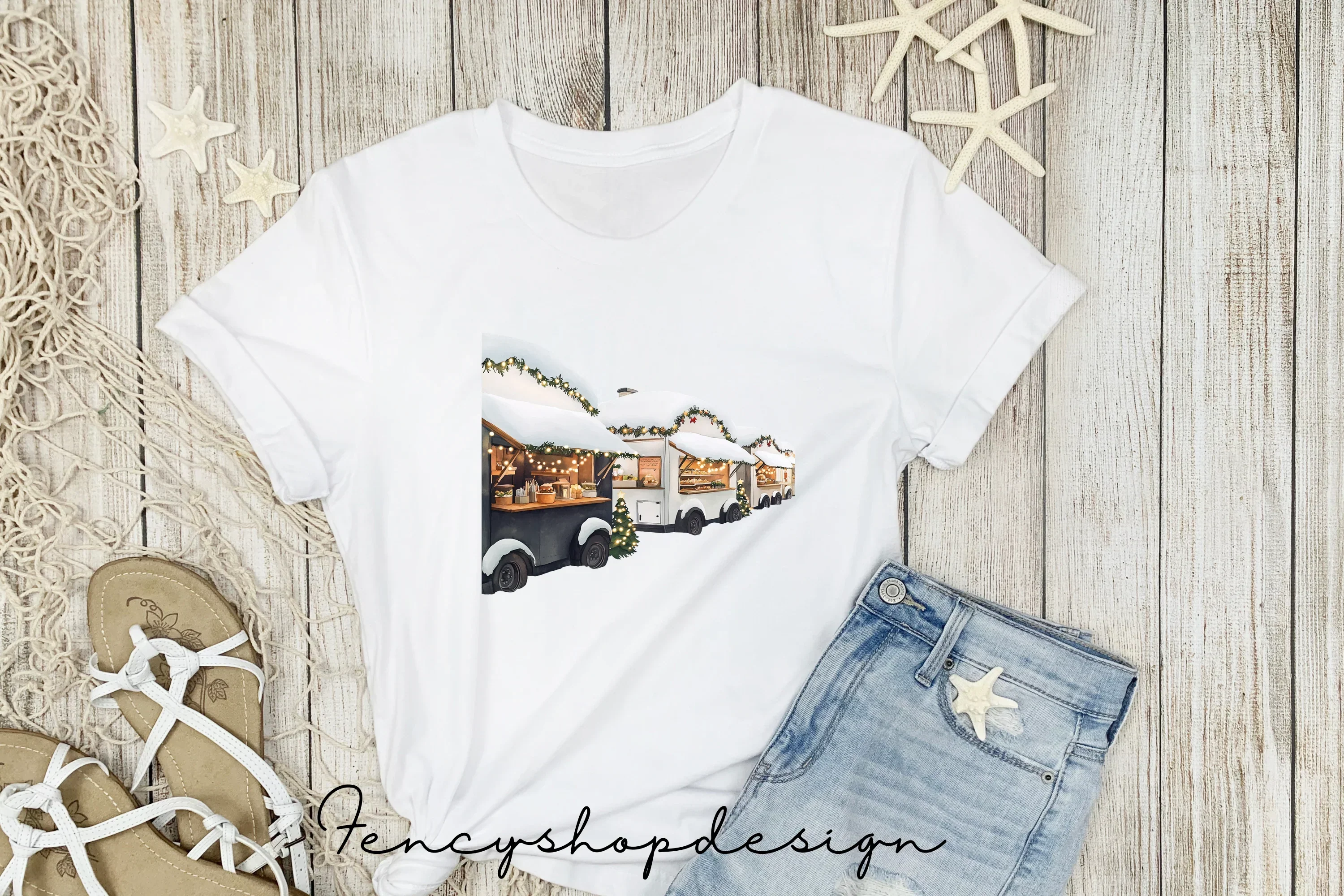 Christmas Food Truck Clipart Bundle - Image 5