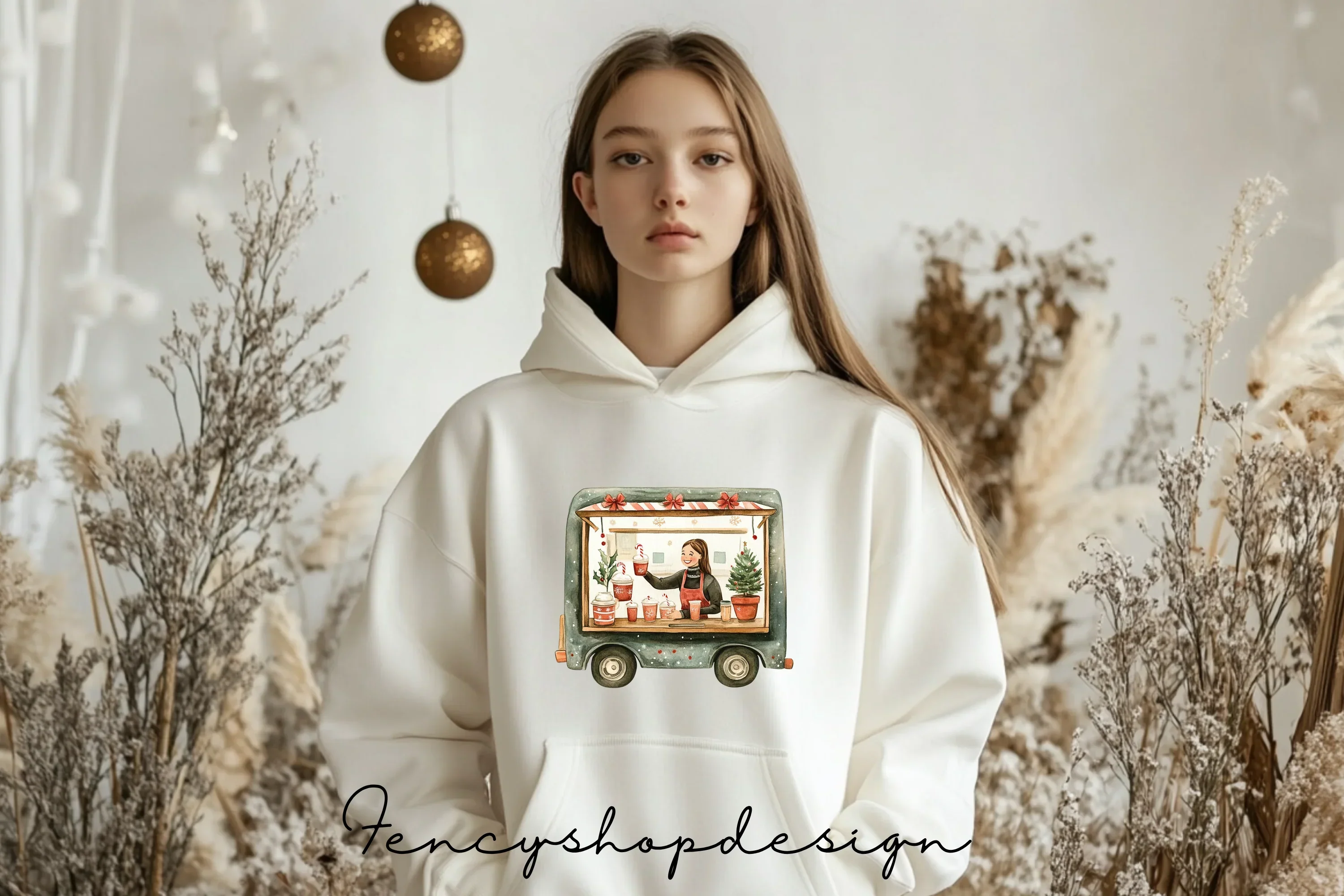 Christmas Food Truck Clipart Bundle - Image 6