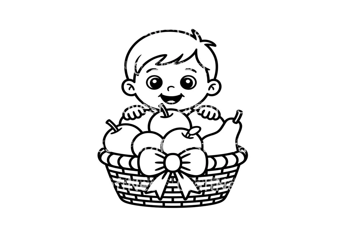 Christmas Fruit Basket Coloring Books - Image 4