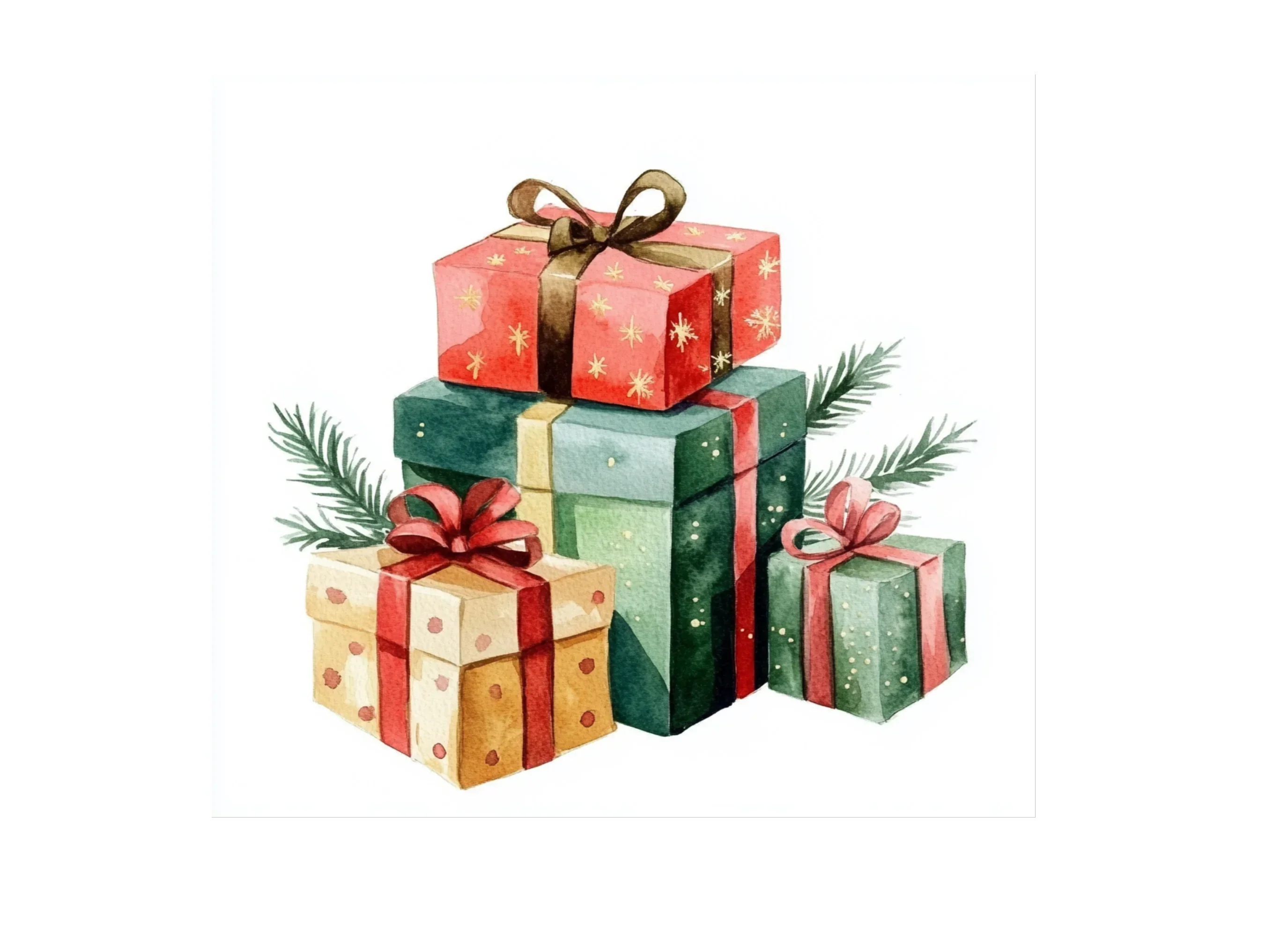 Christmas Gift Boxes Clipart Bundle - Image 2