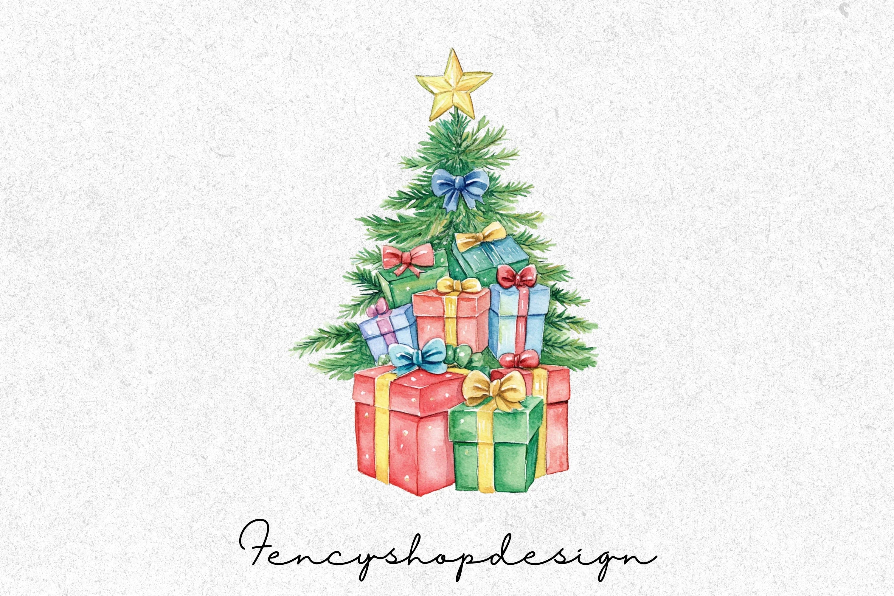 Christmas Gift Stacks Clipart Bundle - Image 3