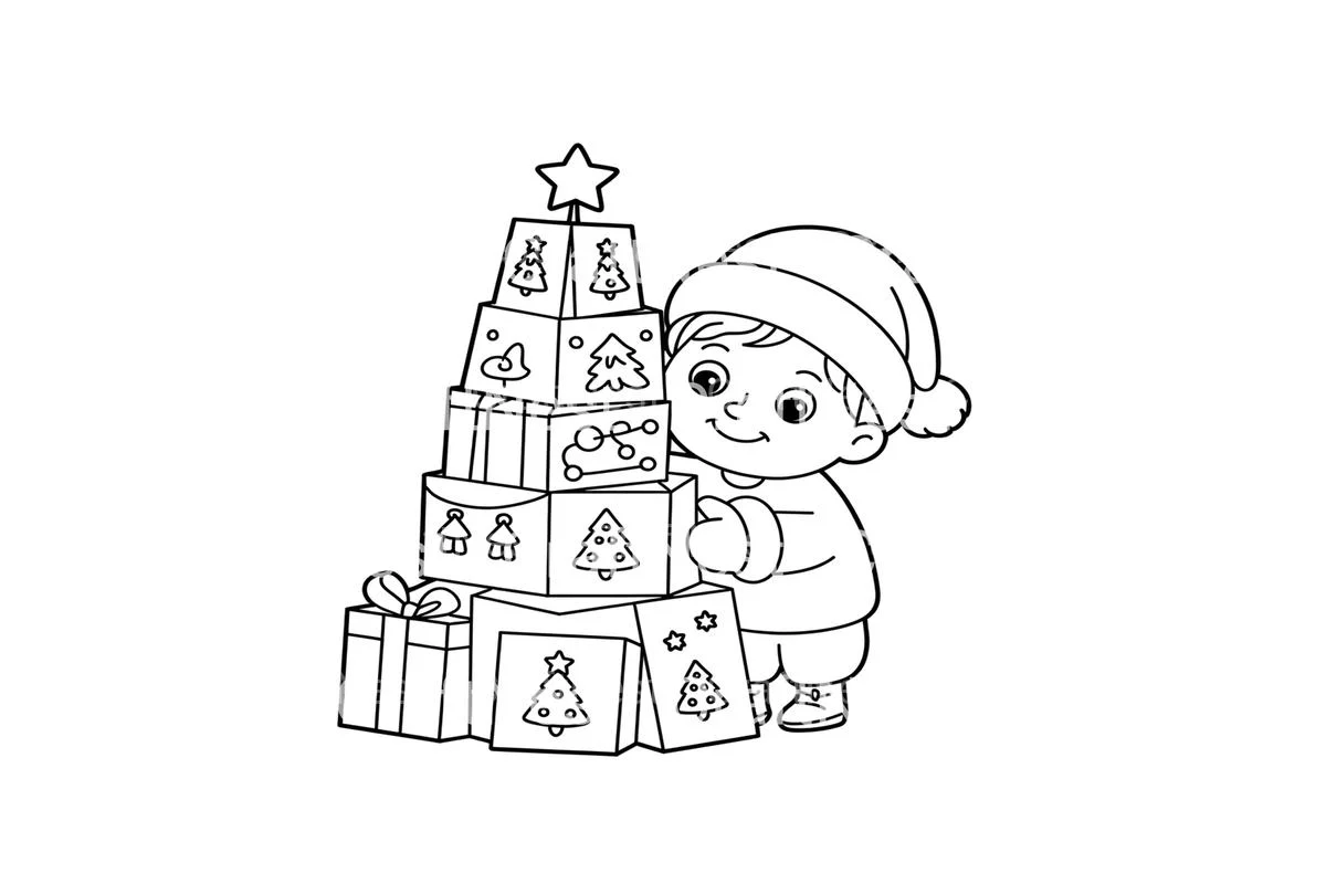 Christmas Gifts and Cards Coloring Books - Image 4