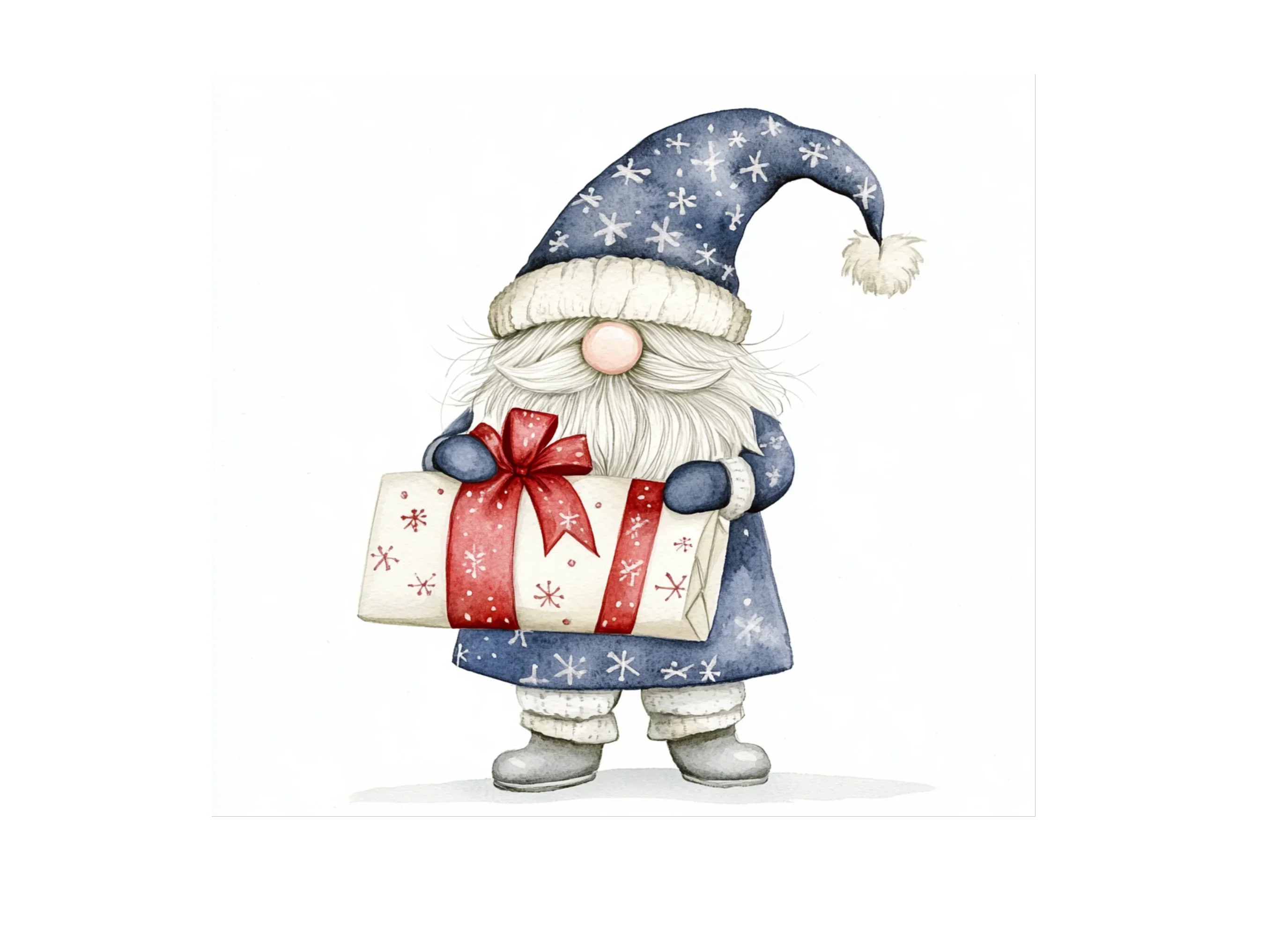 Christmas Gnomes with Presents Clipart Bundle - Image 3