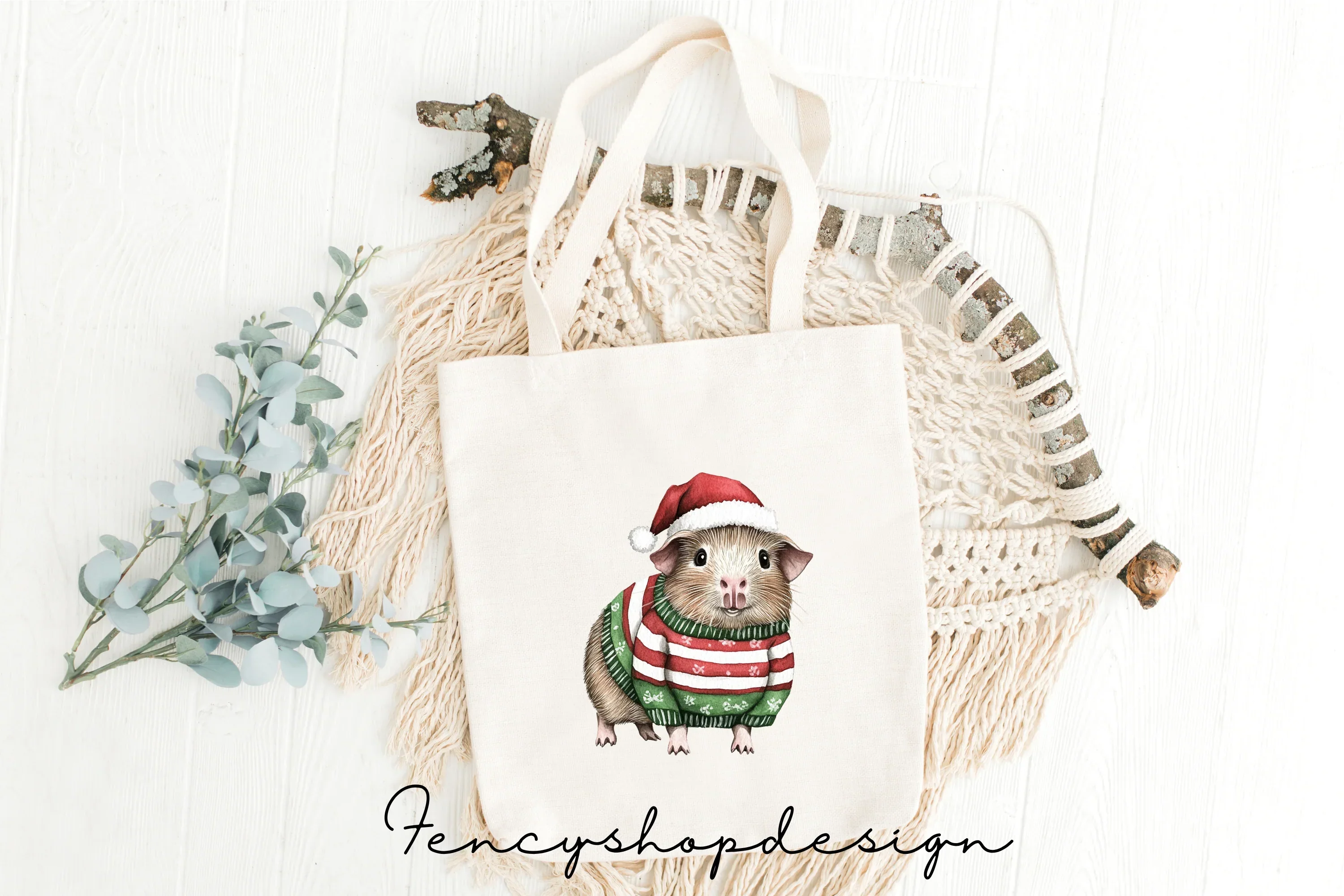 Christmas Guinea Pigs Clipart Bundle - Image 8