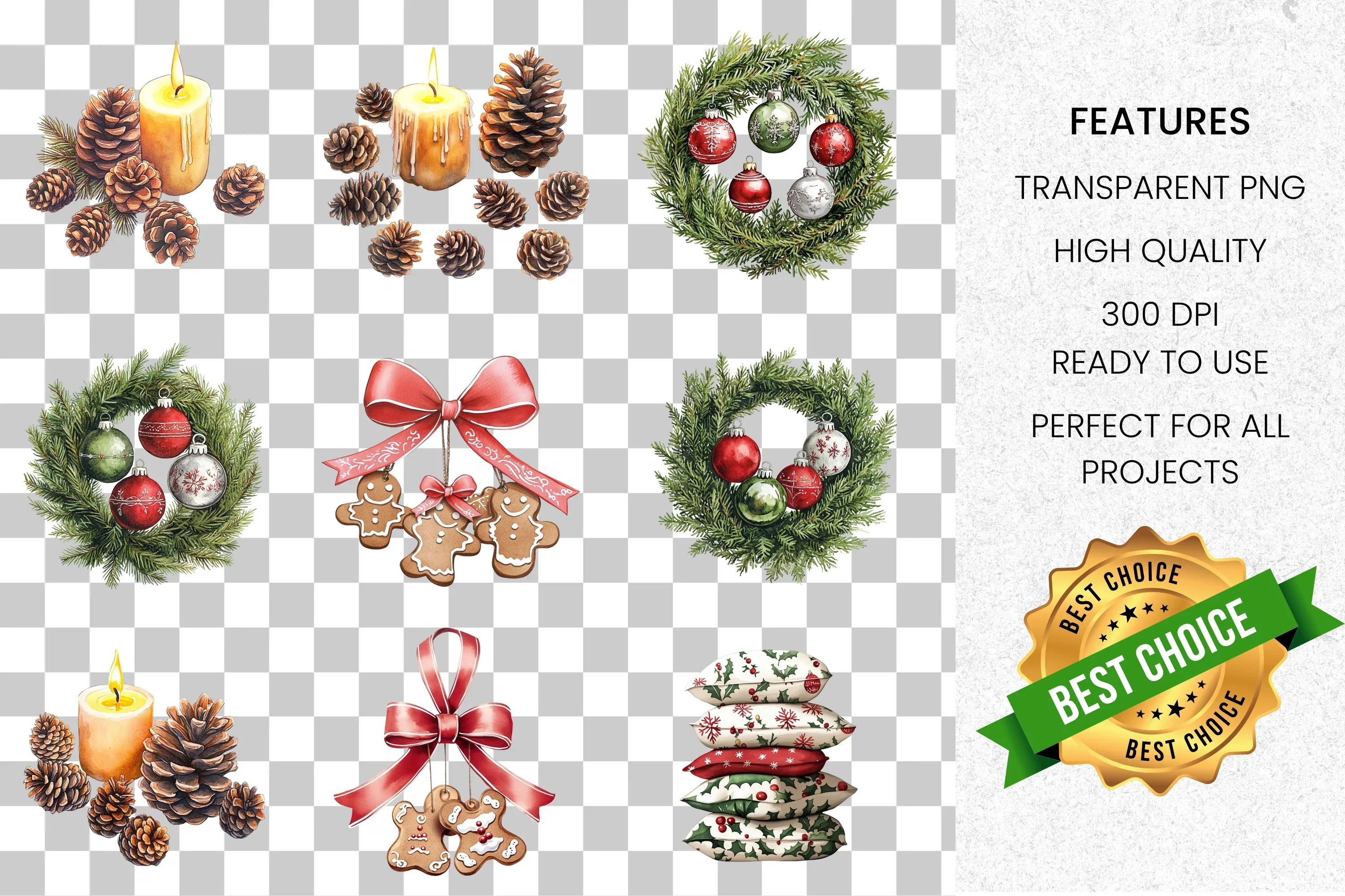 Christmas Holiday Clipart Bundle - Image 7