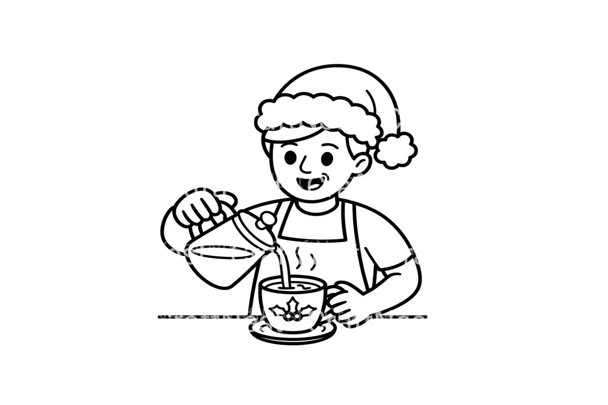 Christmas Hot Chocolate Coloring Books - Image 2