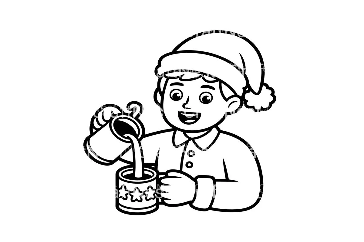 Christmas Hot Chocolate Coloring Books - Image 4