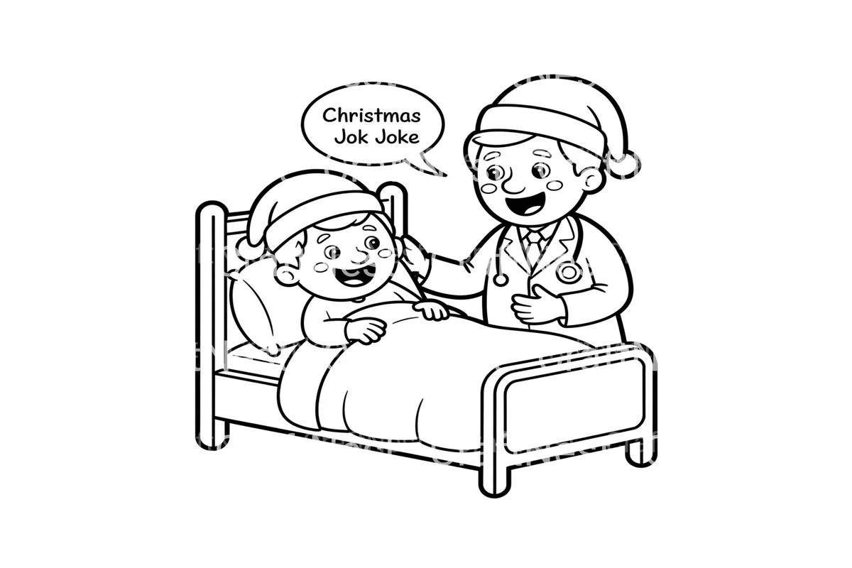 Christmas Jokes Doctor Visit Coloring Books - Image 3
