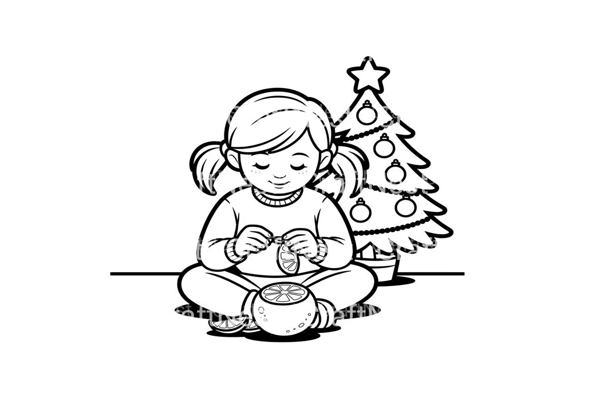 Christmas Kids and Fireplace Coloring Books - Image 2
